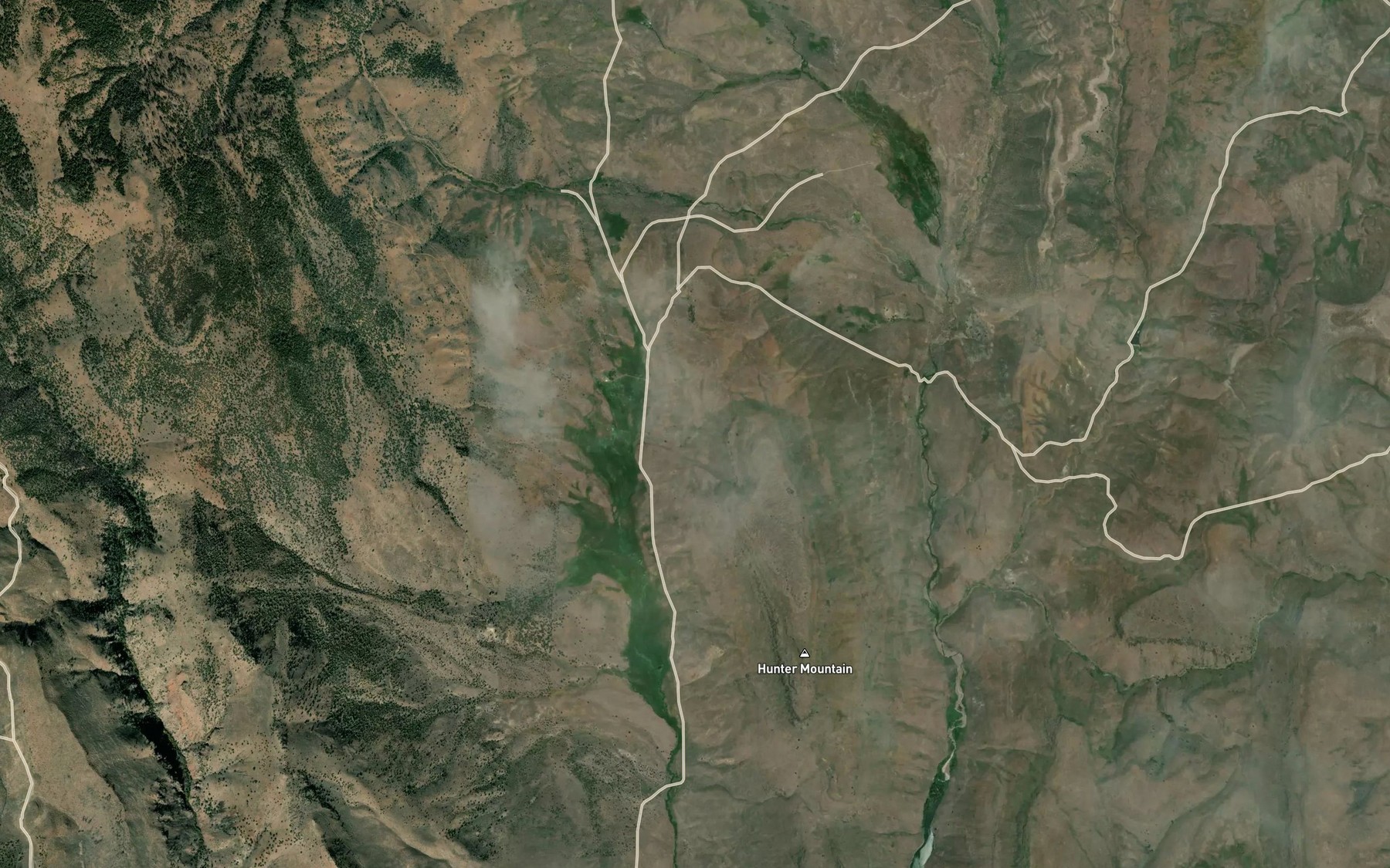 Satellite map of the Hunter Mountain Spring