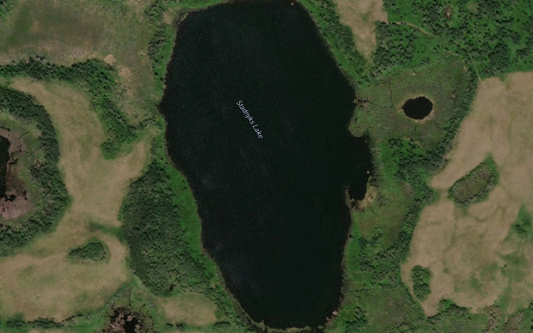 Satellite map of the Stadnyks Lake