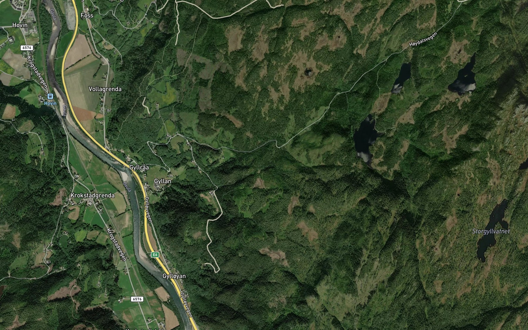Satellite map of the Krokan