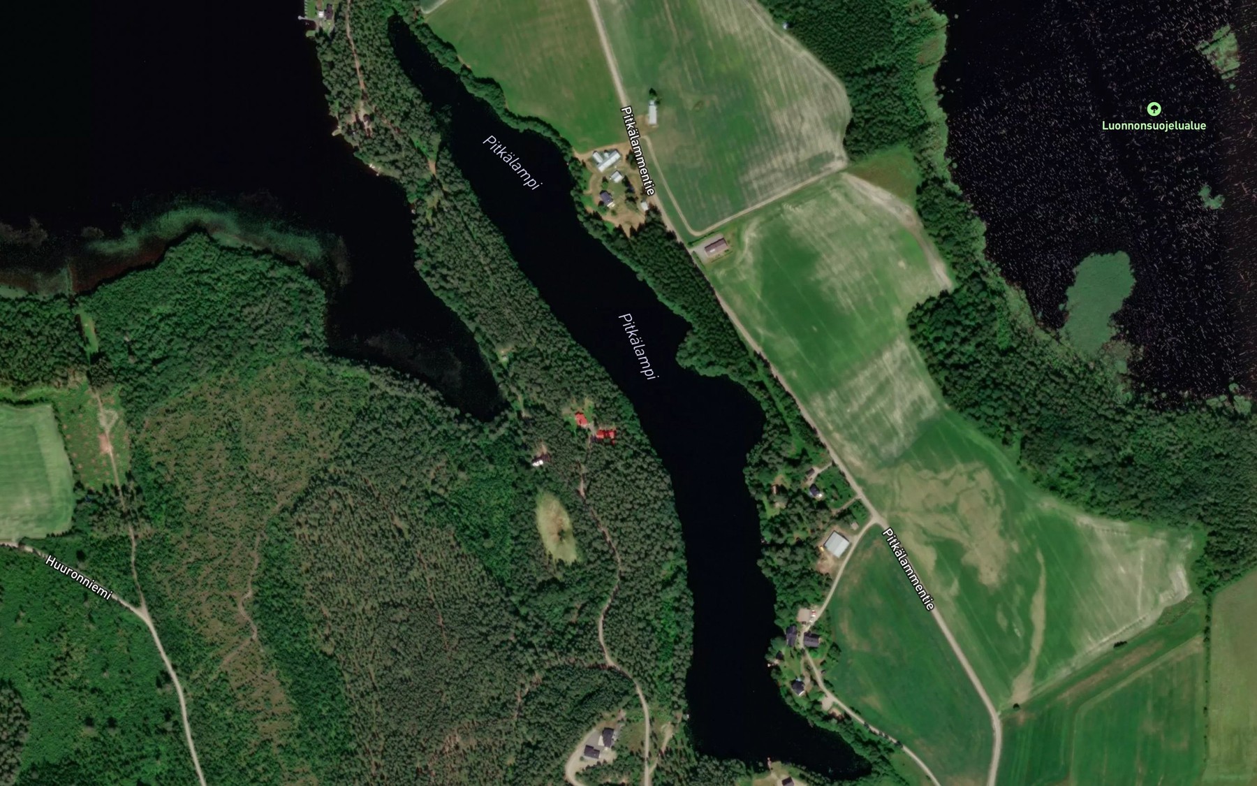 Satellite map of the Pitkalampi