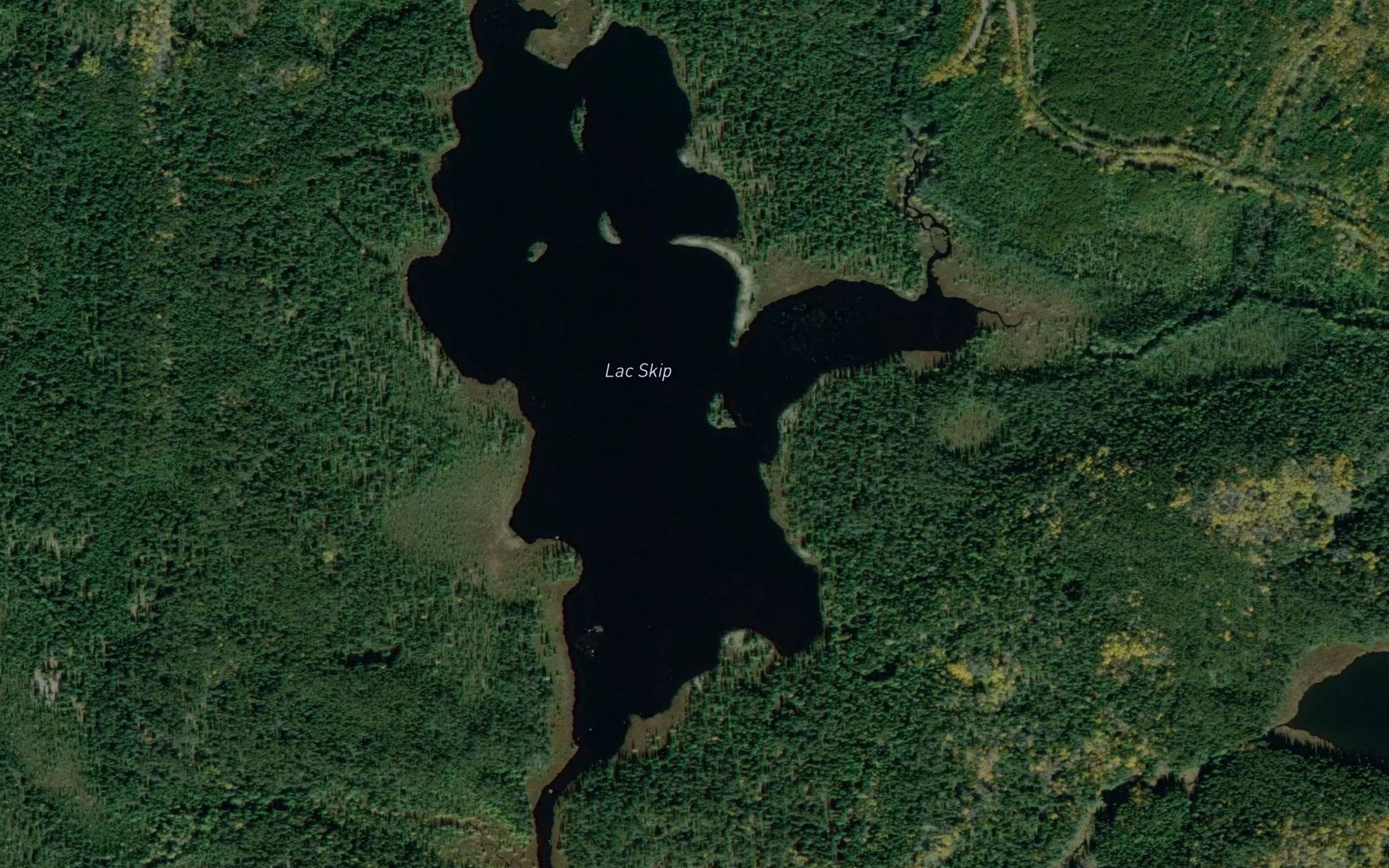 Satellite map of the Lac Skip