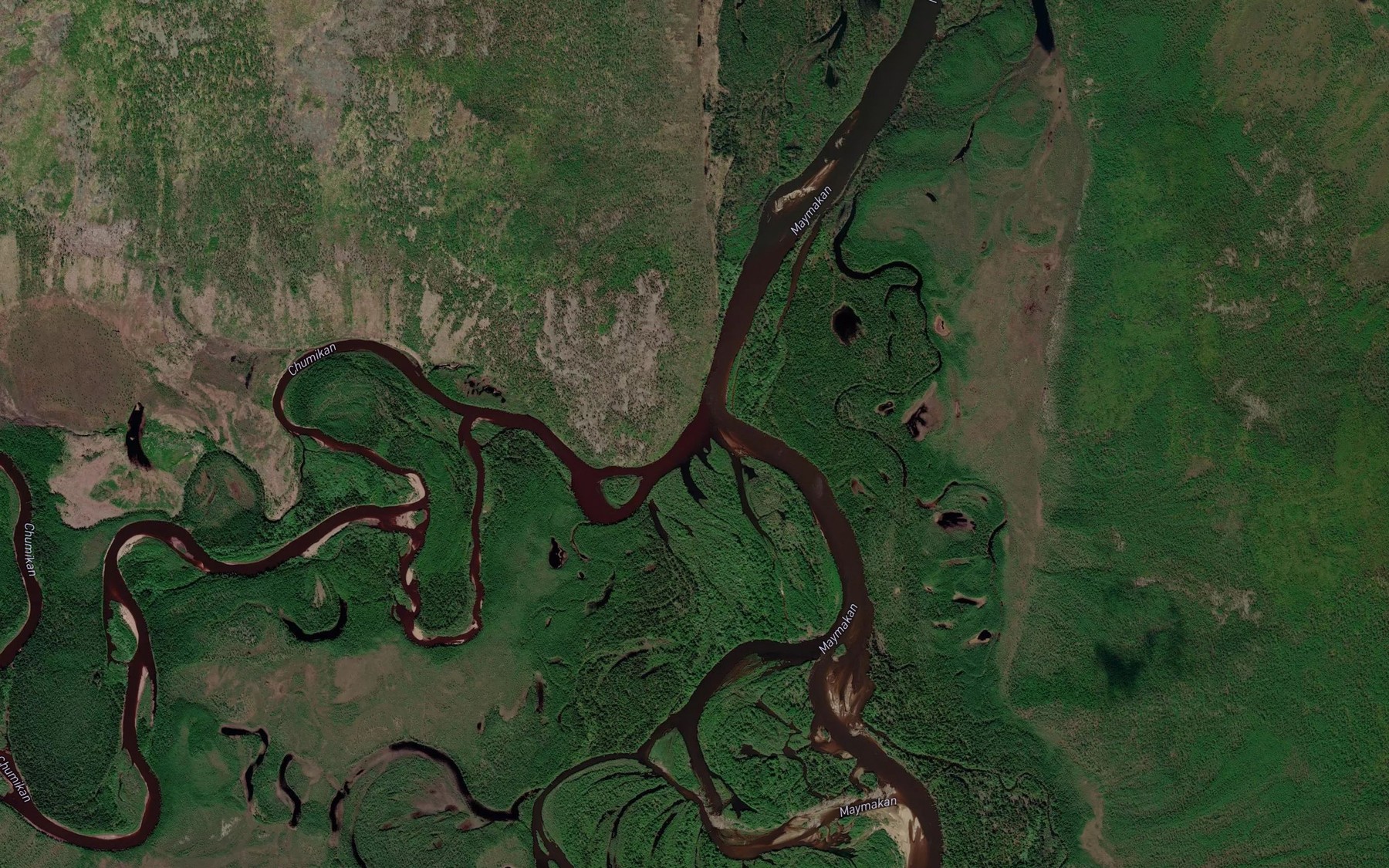 Satellite map of the Chumikan