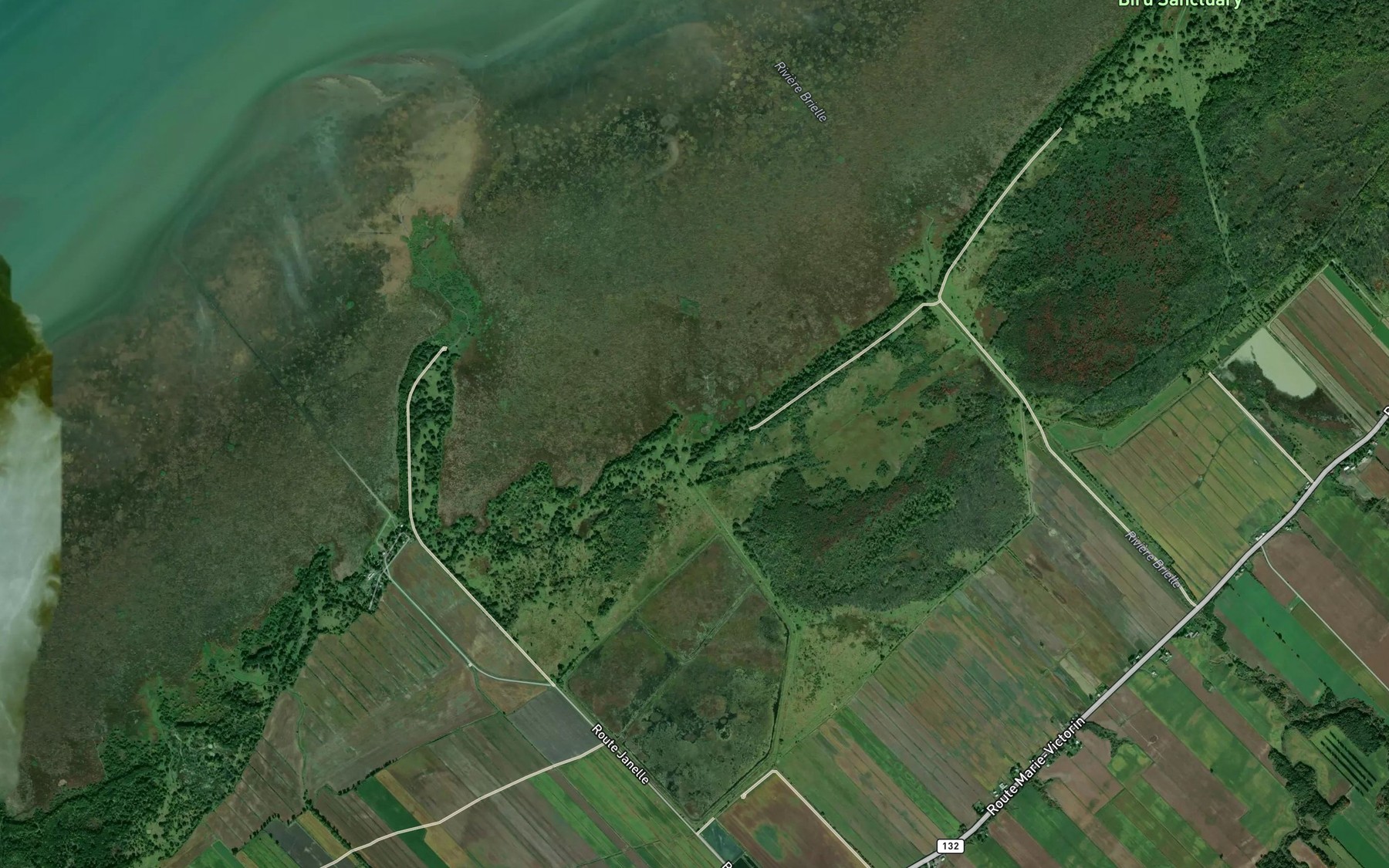 Satellite map of the Riviere des Freres