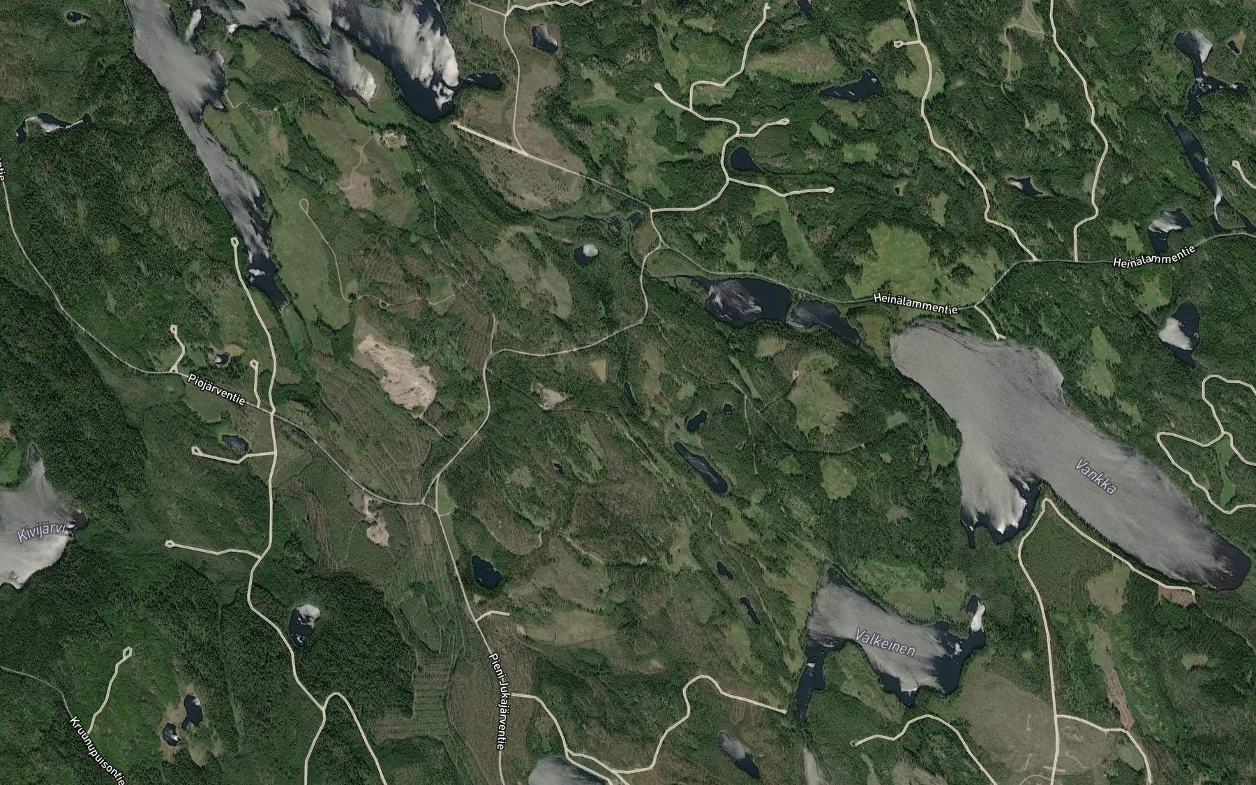 Satellite map of the Ylimmainen Punkapakinlampi