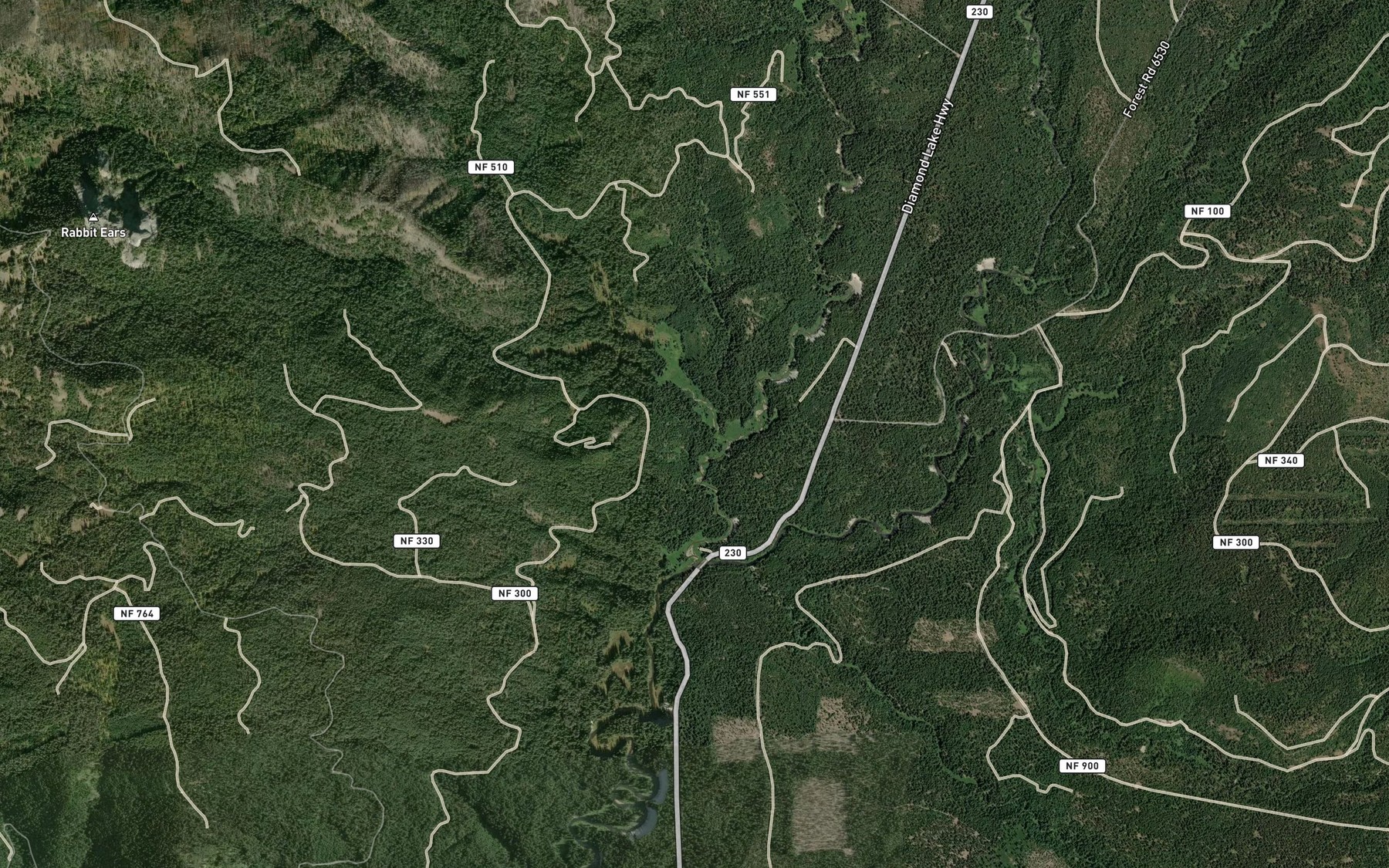 Satellite map of the Hershberger Creek