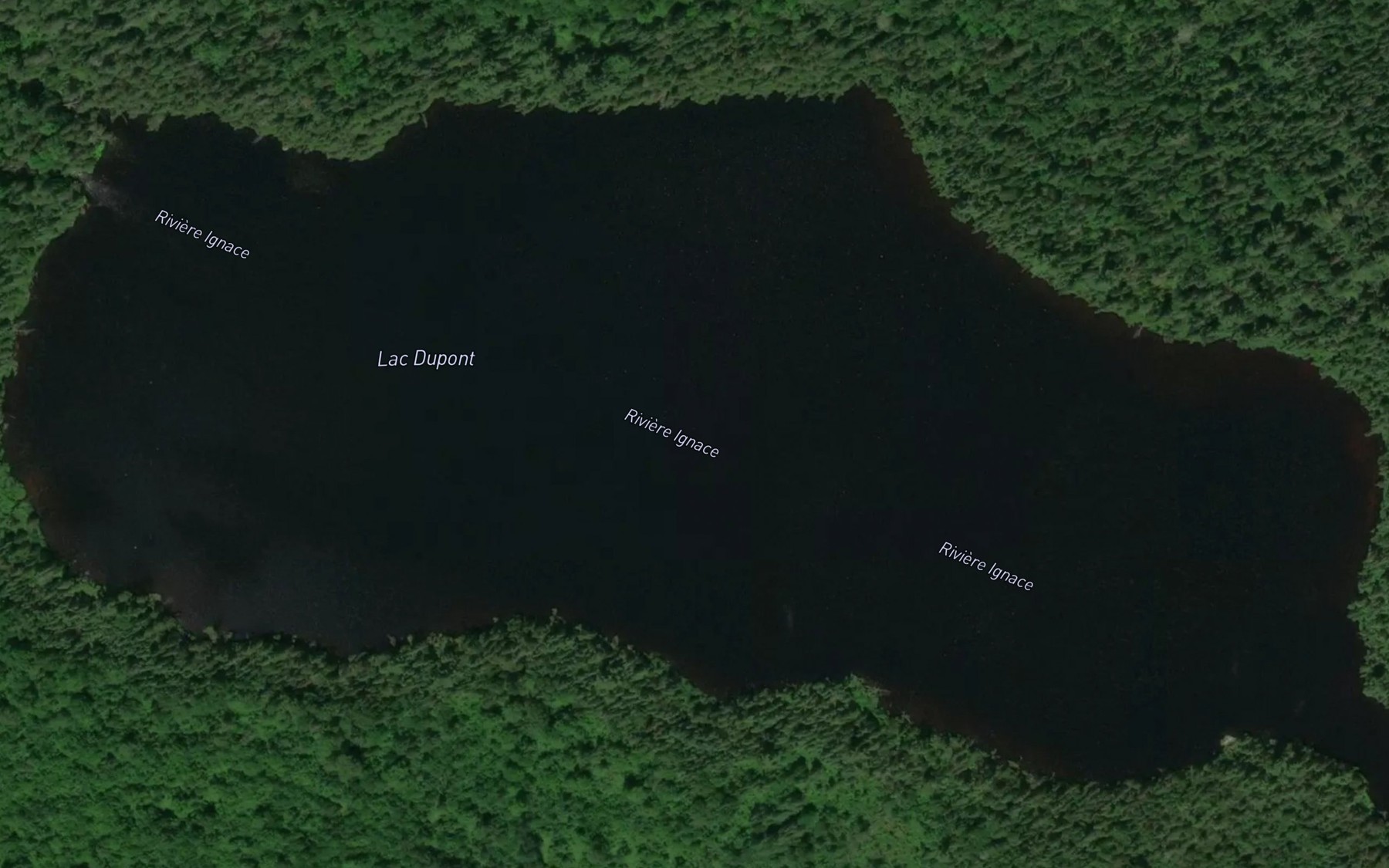 Satellite map of the Lac Dupont