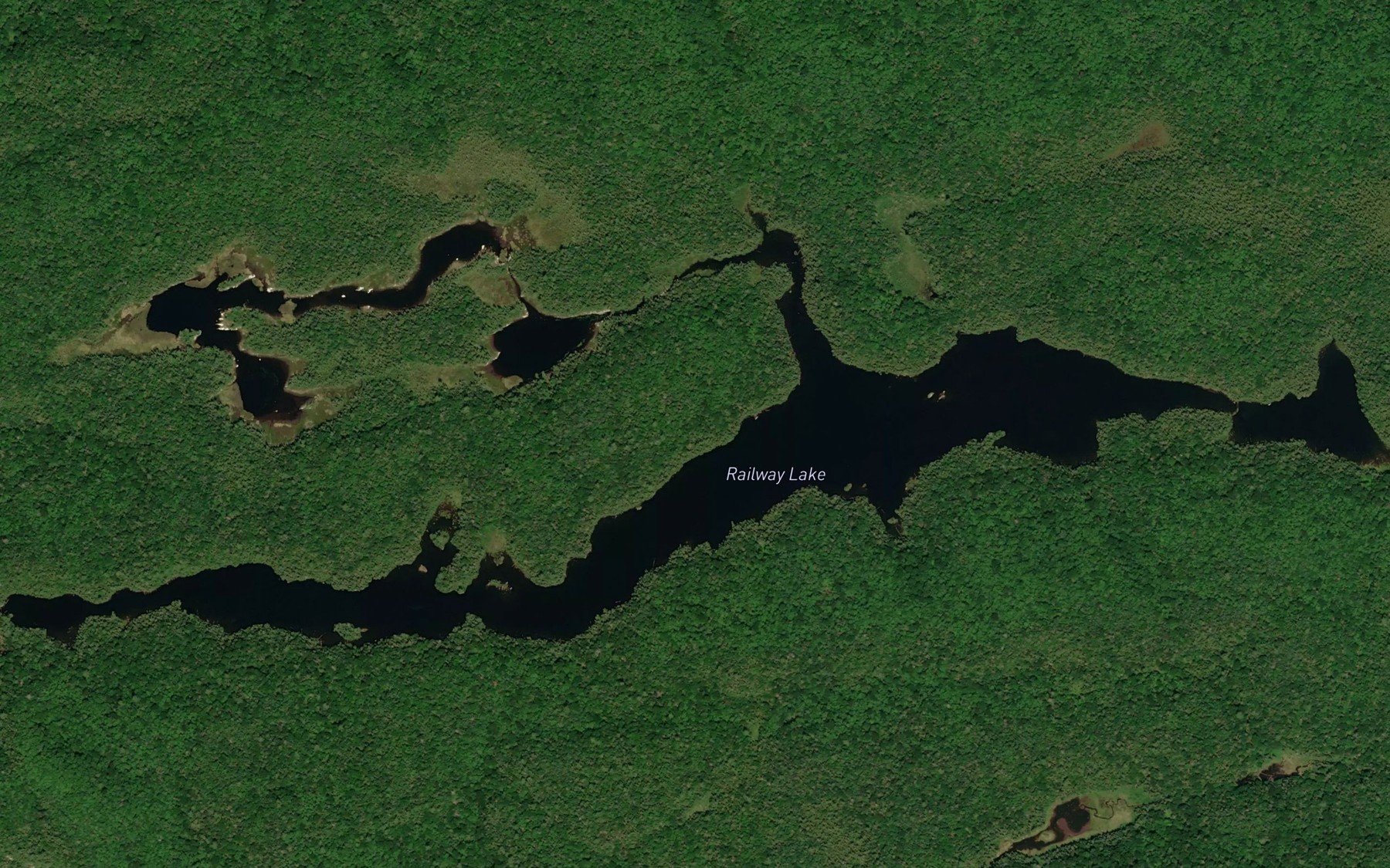 Satellite map of the Railway Lake
