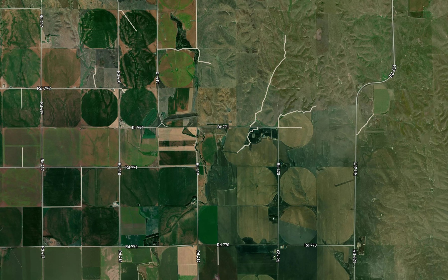 Satellite map of the Spring Creek Reservoir 18-A
