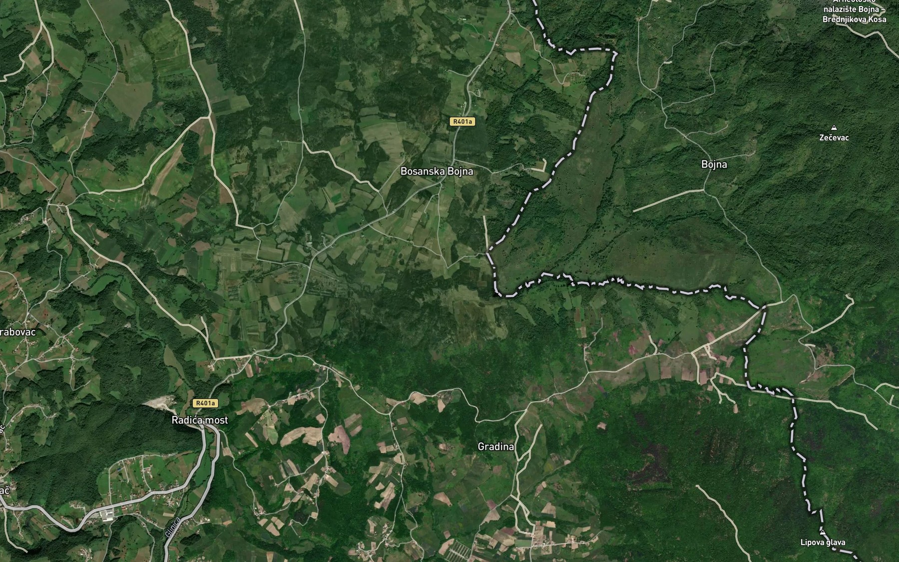 Satellite map of the Kurjasnica