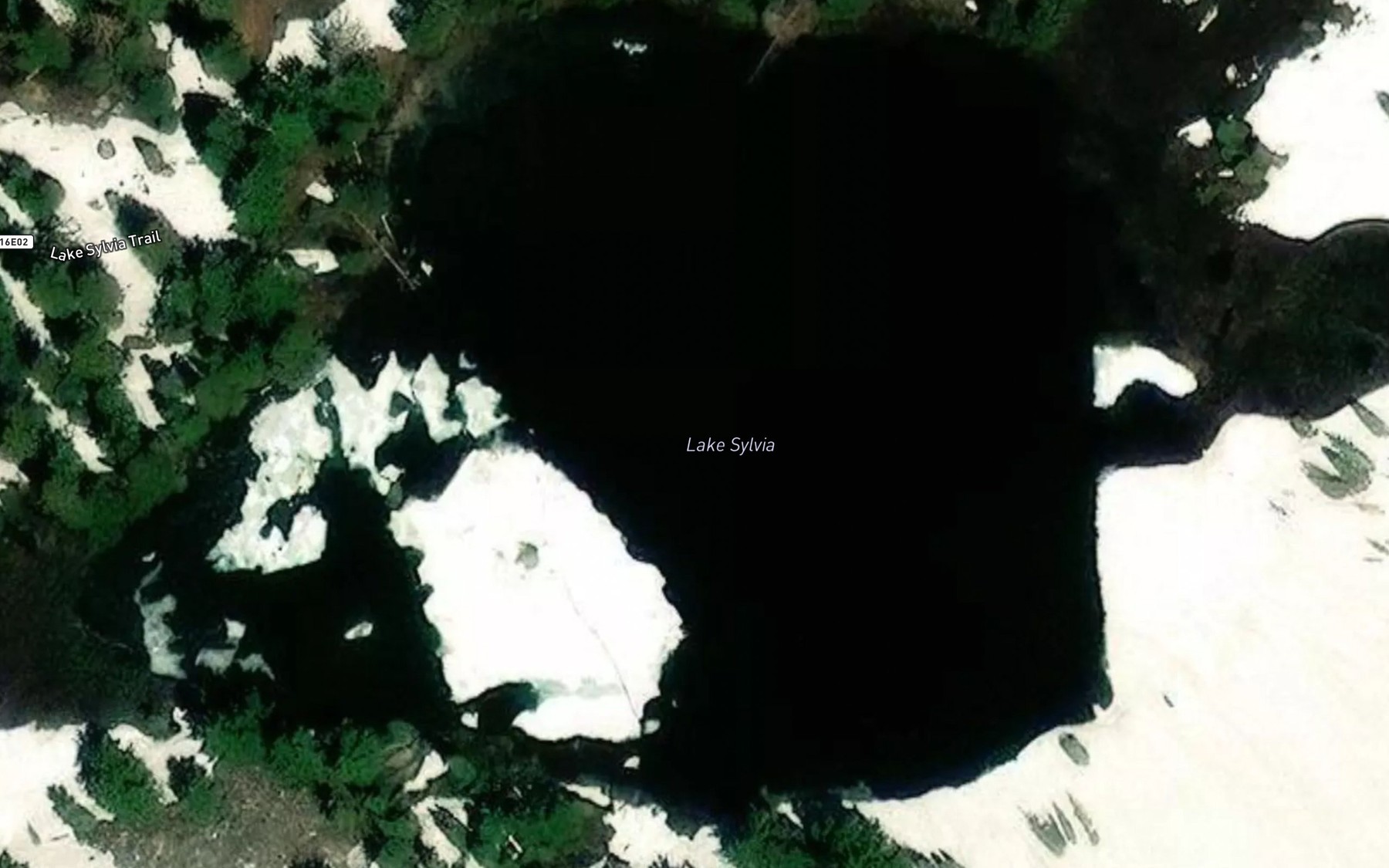 Satellite map of the Lake Sylvia