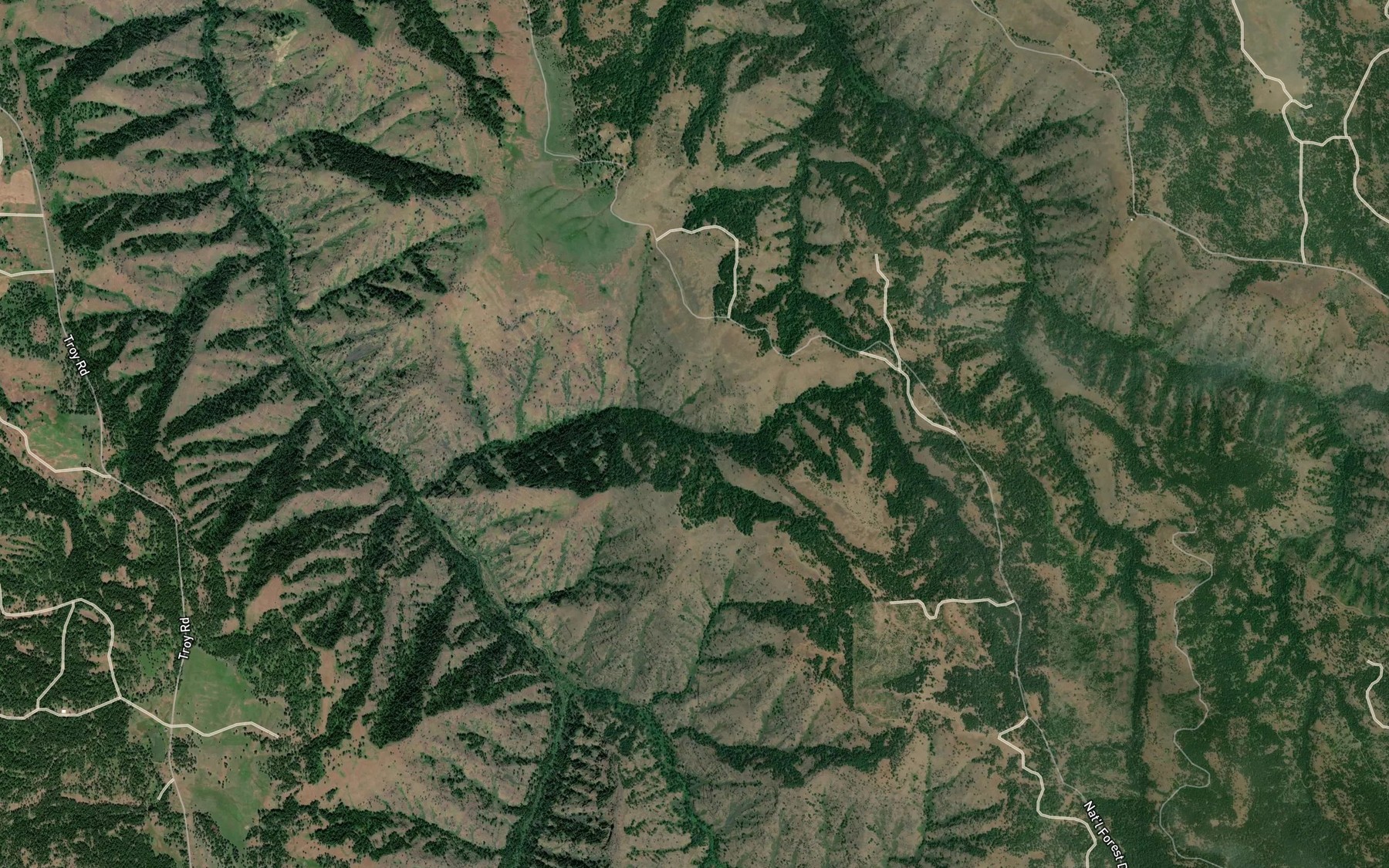 Satellite map of the Ditch Creek