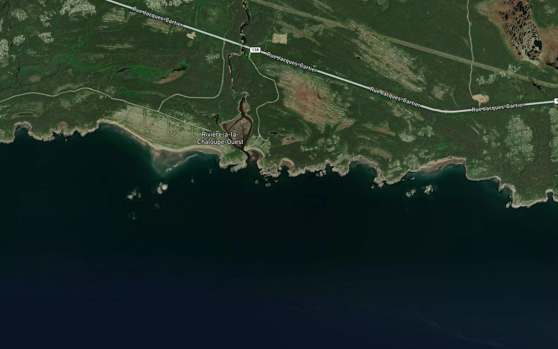 Satellite map of the Anse des Vibert