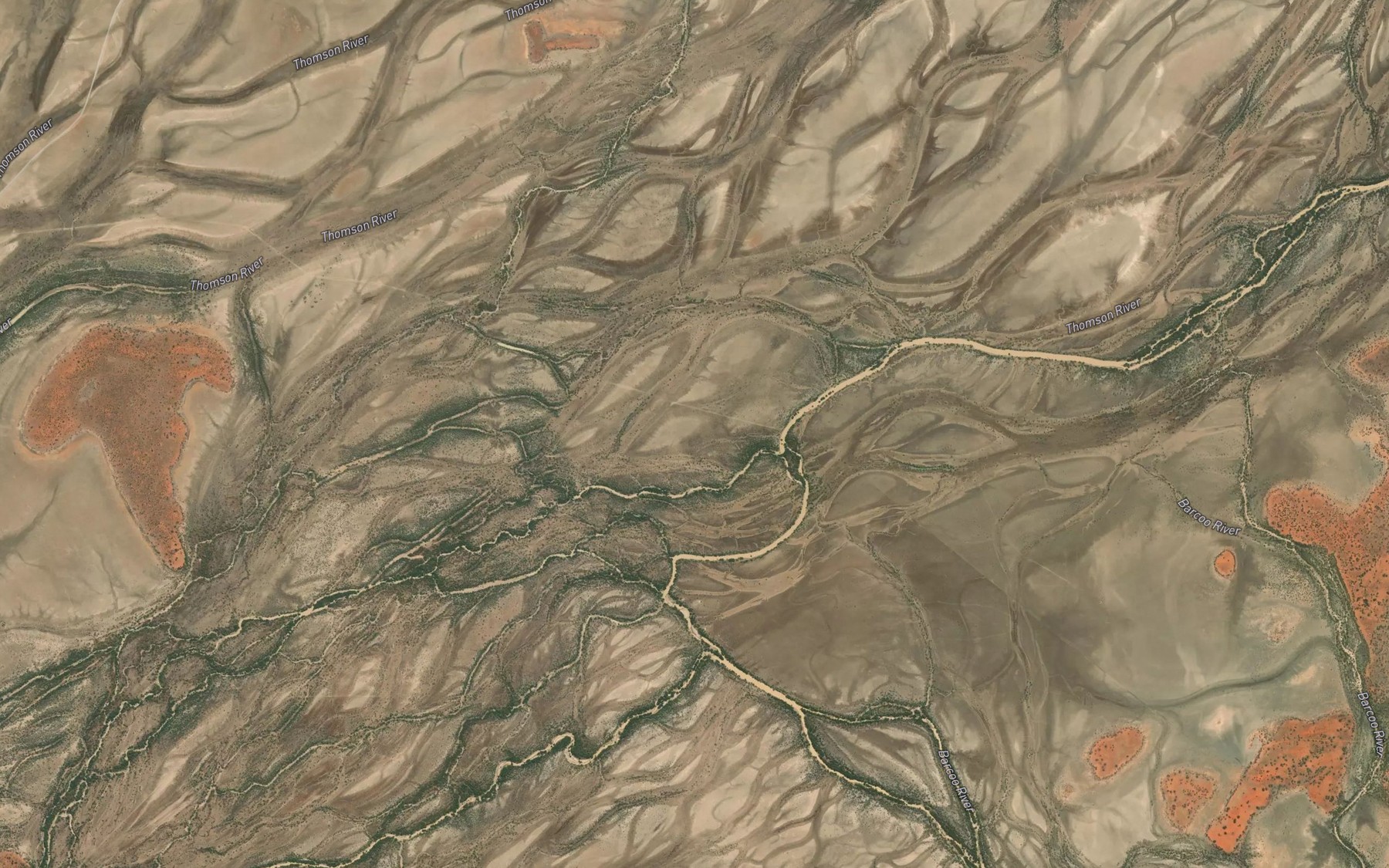 Satellite map of the Stewart Creek