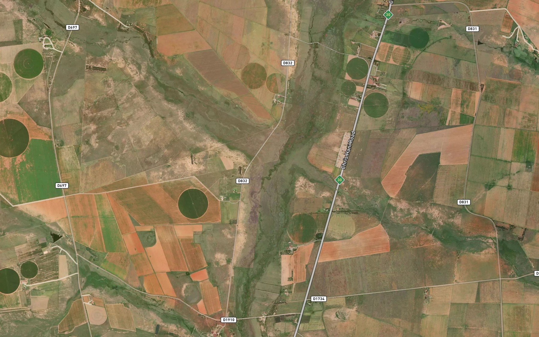 Satellite map of the Kaalspruit