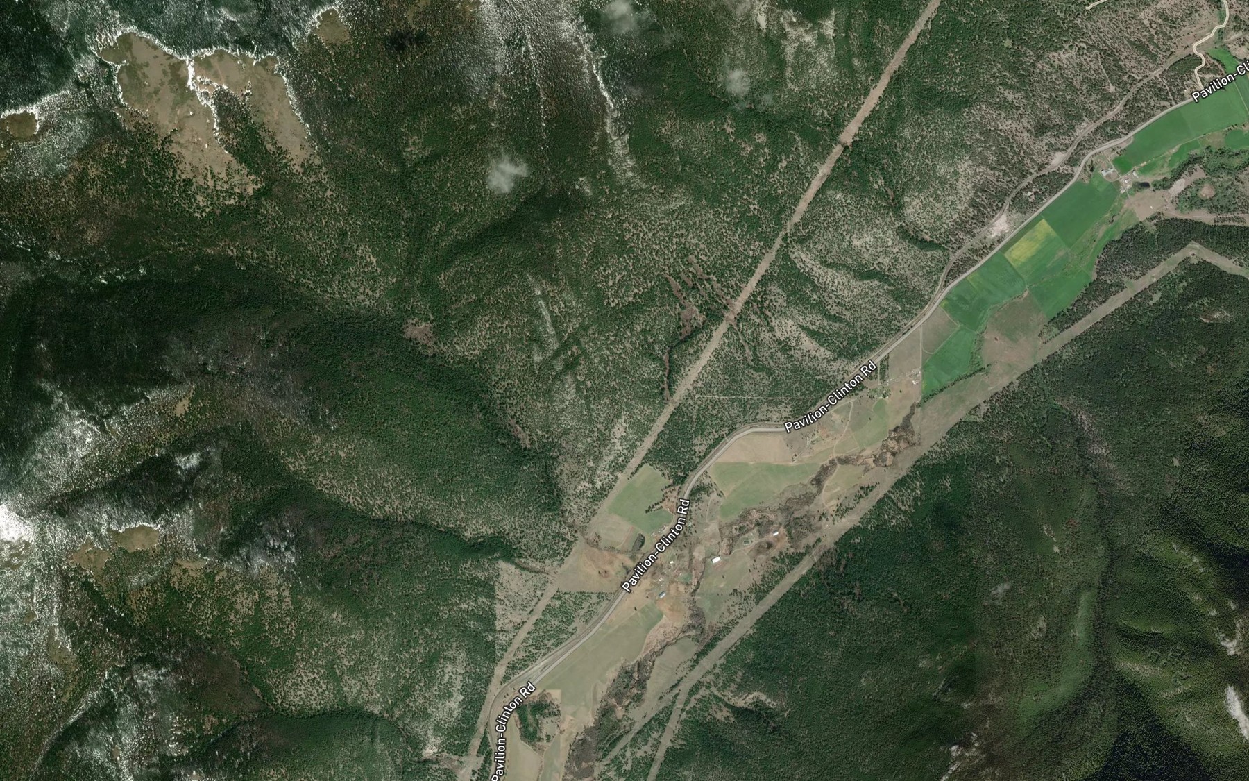 Satellite map of the Minch Creek