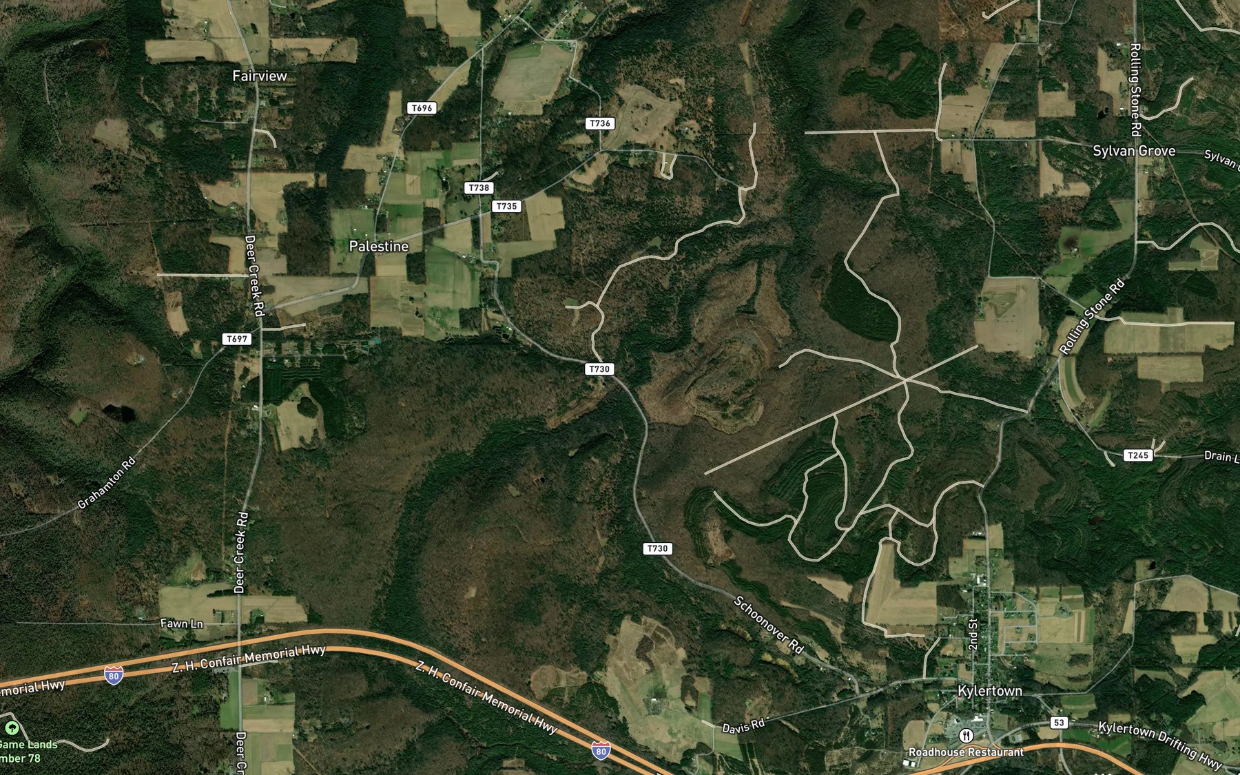 Satellite map of the Mons Run