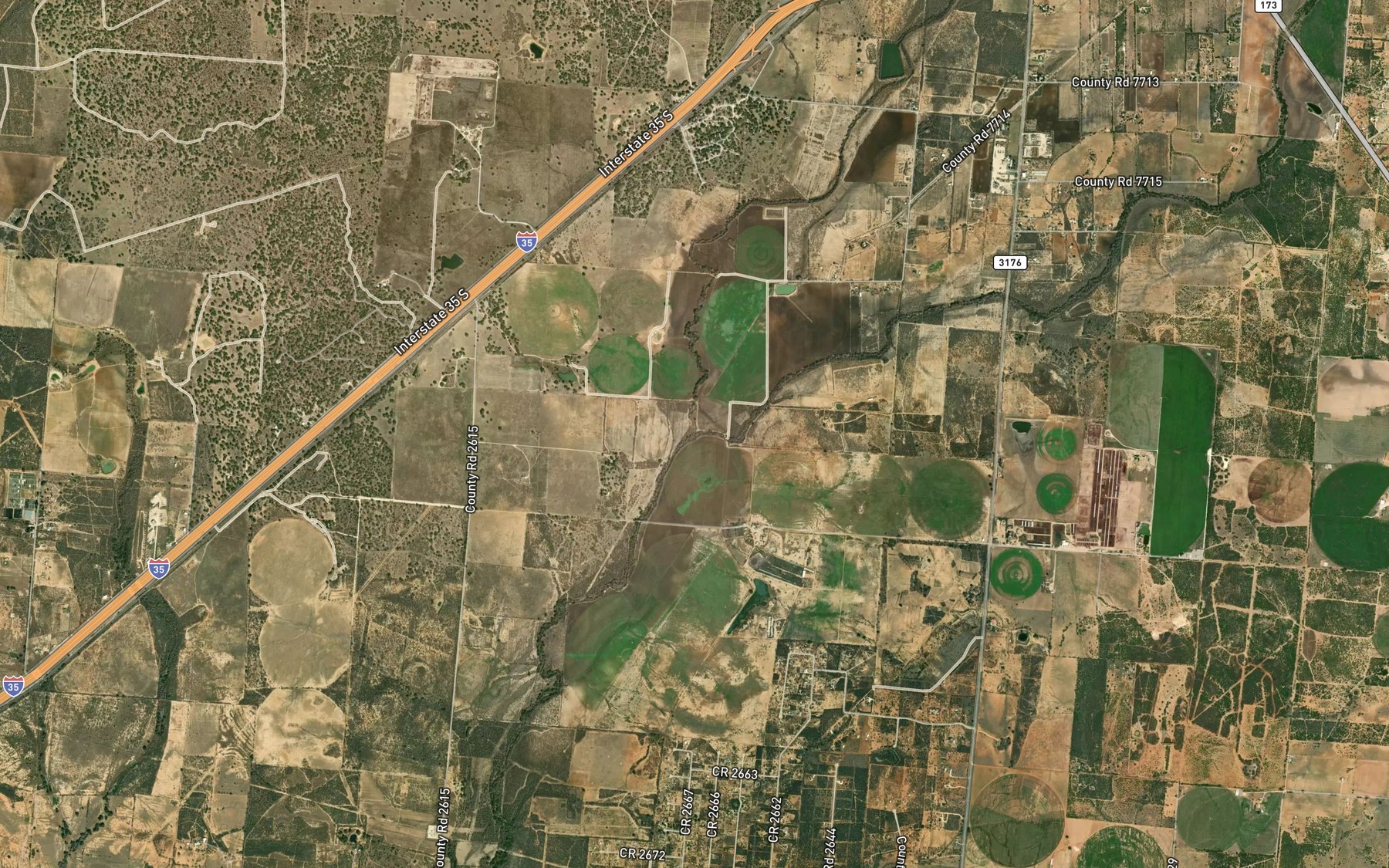 Satellite map of the Chacon Creek