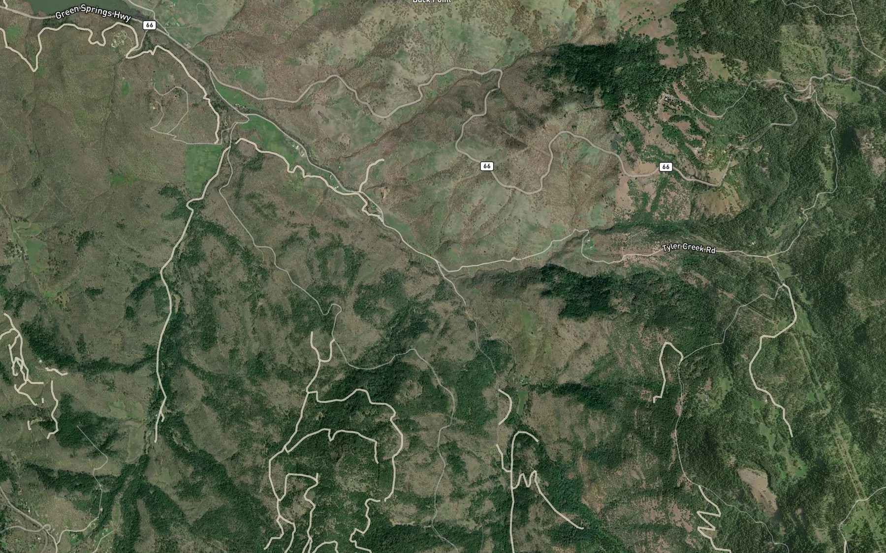 Satellite map of the Schoolhouse Creek