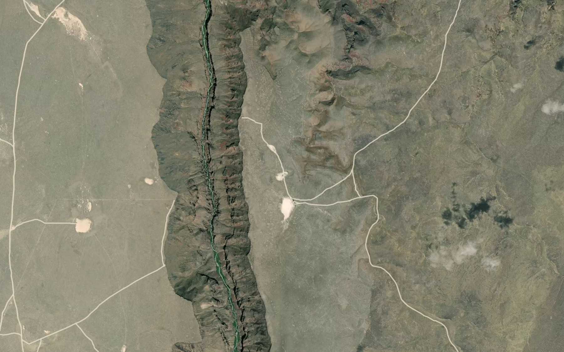 Satellite map of the Cedar Tree Trail Lakes