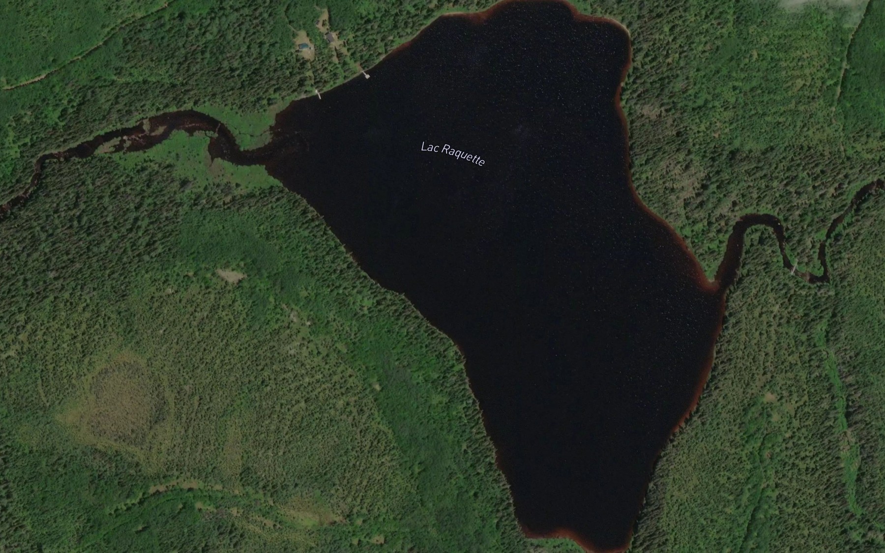 Satellite map of the Lac Raquette