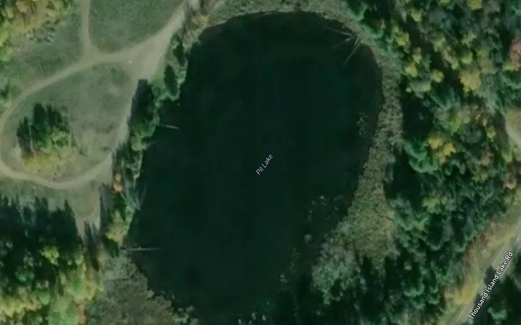 Satellite map of the Pit Lake