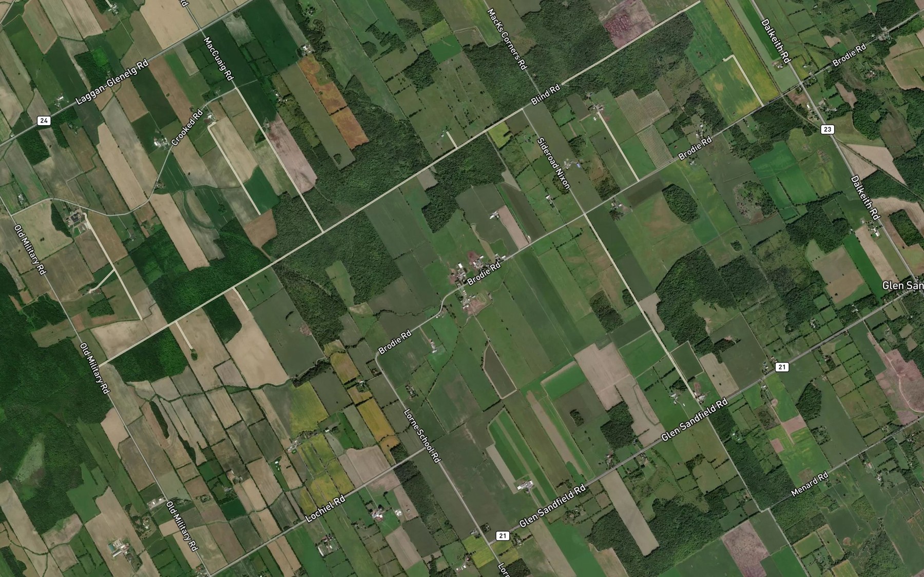 Satellite map of the Quigley Drain