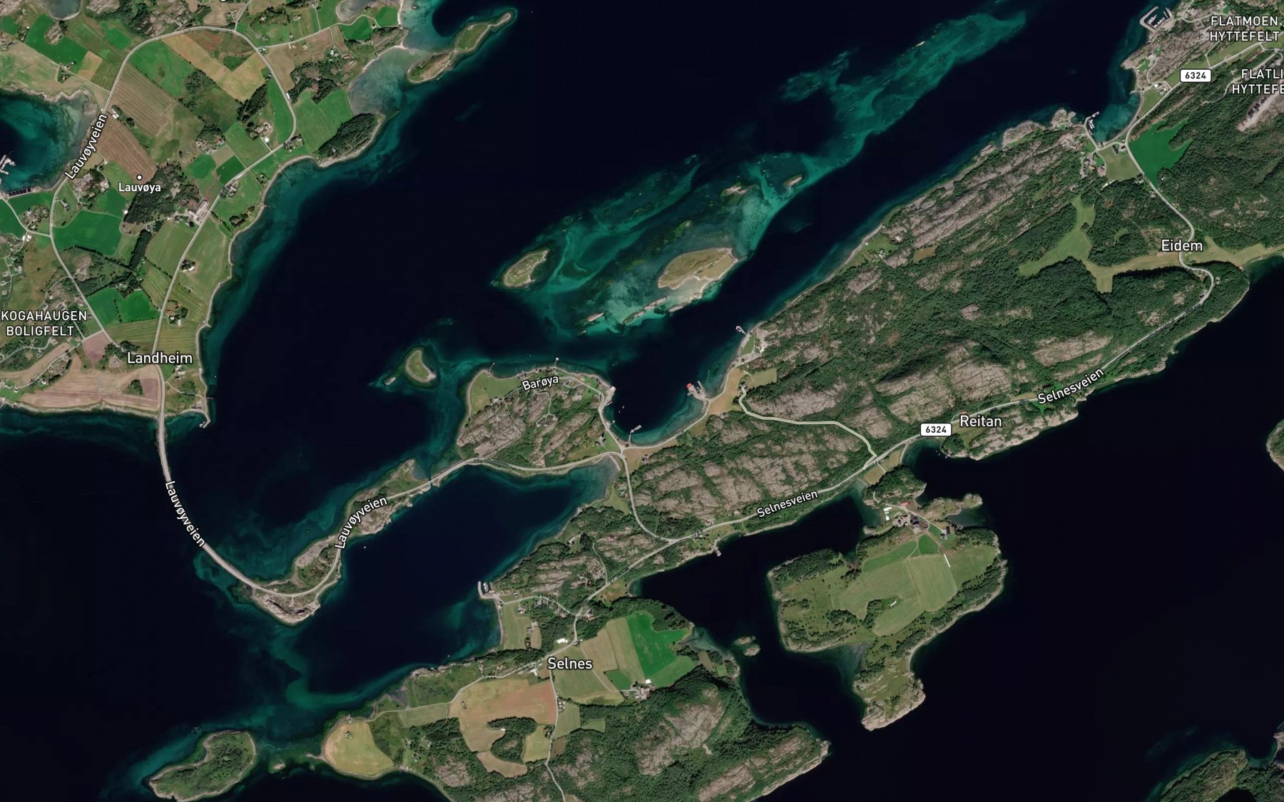 Satellite map of the Baroybukta