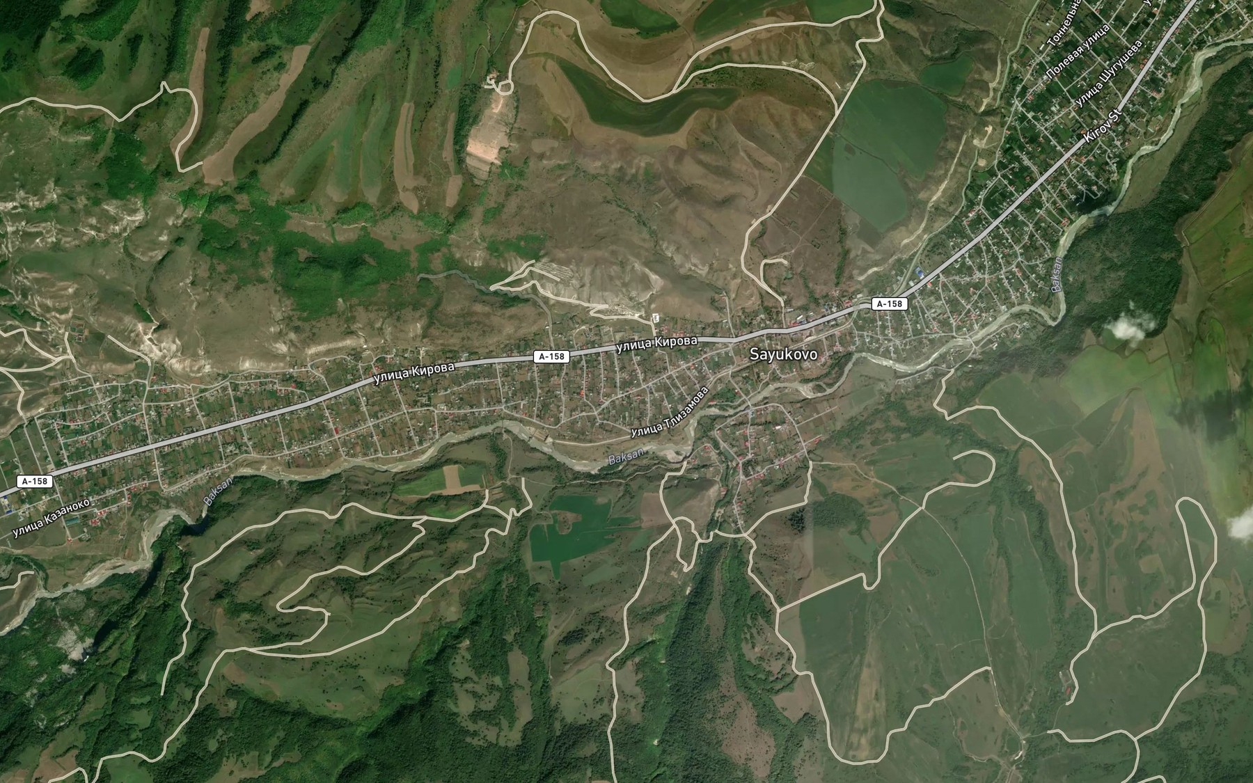 Satellite map of the Argayuko