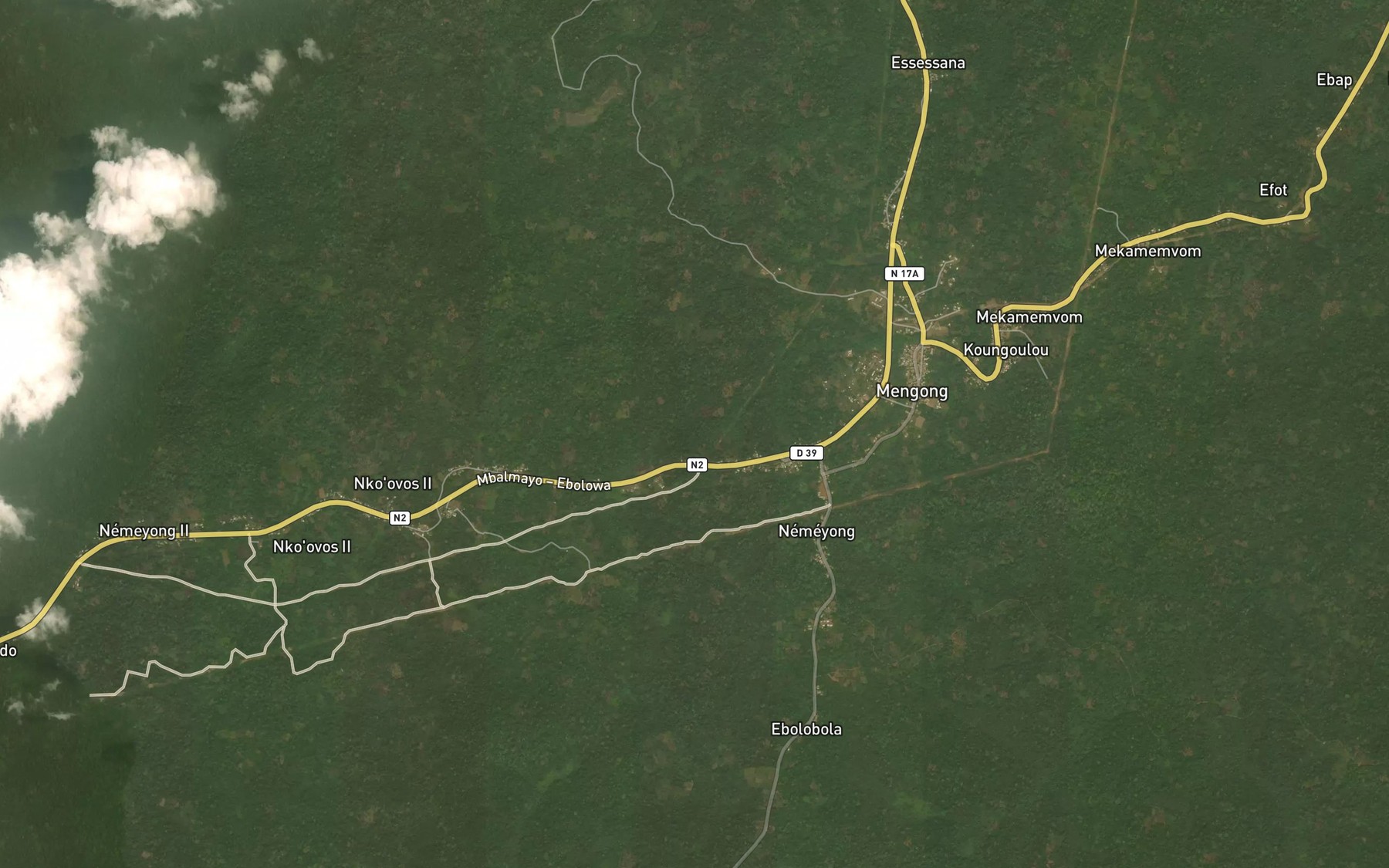 Satellite map of the Mebem