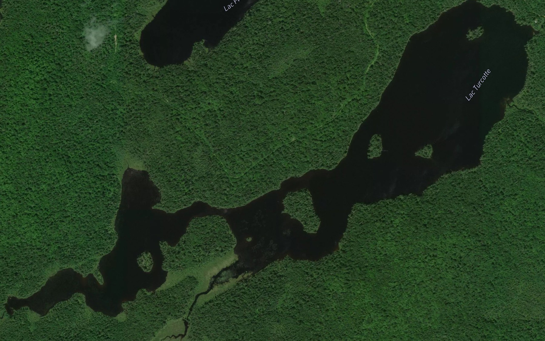 Satellite map of the Lac Turcotte
