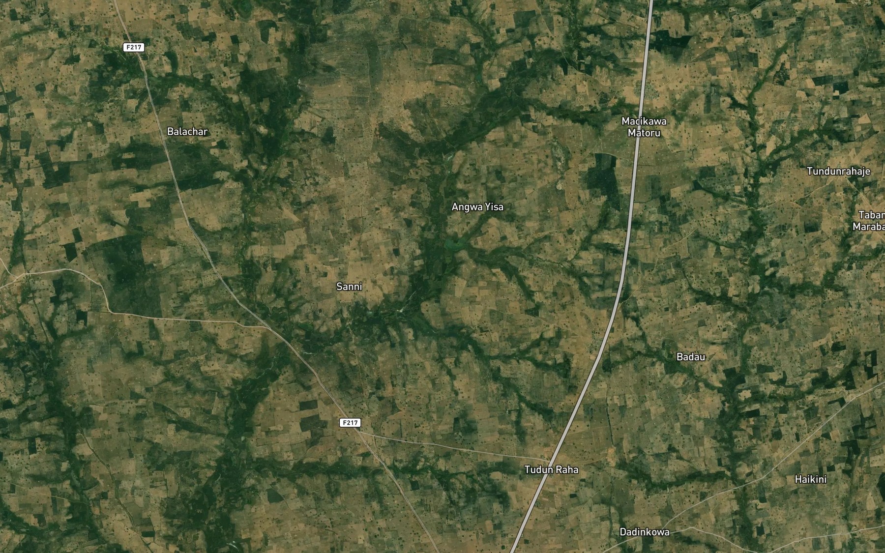 Satellite map of the River Kasage