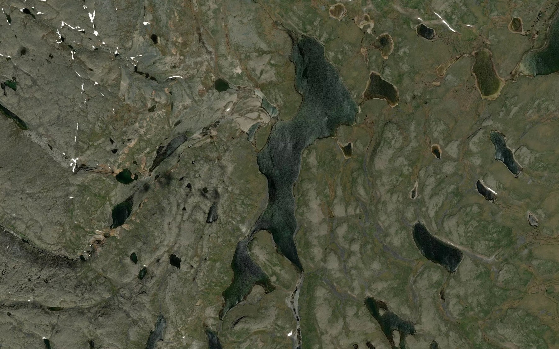 Satellite map of the Lac Yvon