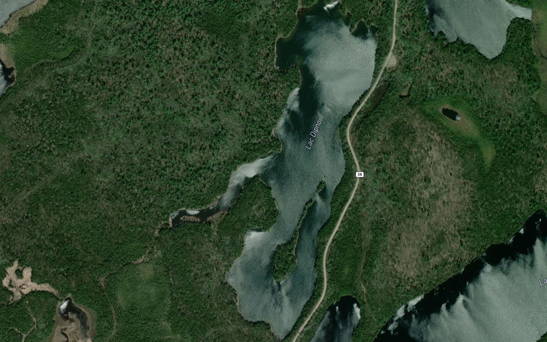 Satellite map of the Lac Dipnoi