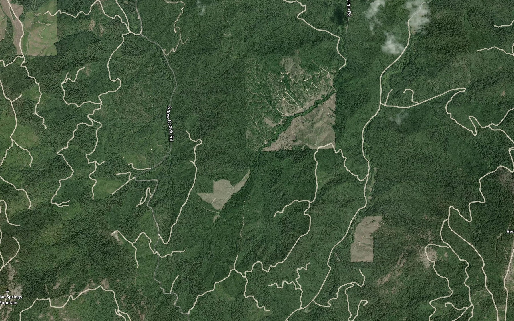Satellite map of the East Fork Dismal Creek