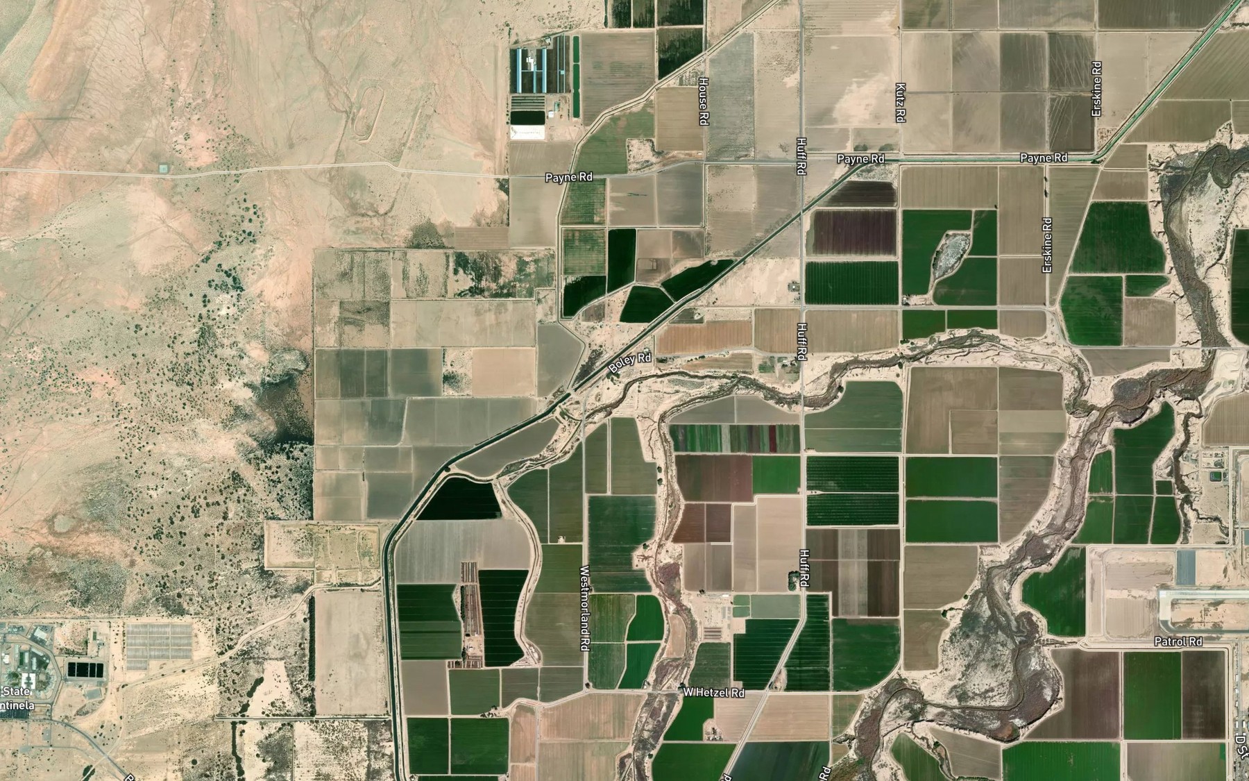 Satellite map of the Dixie Drain One