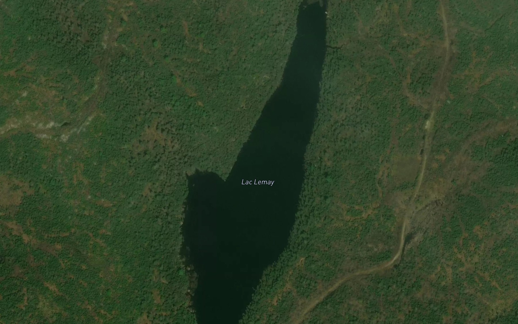 Satellite map of the Lac Lemay