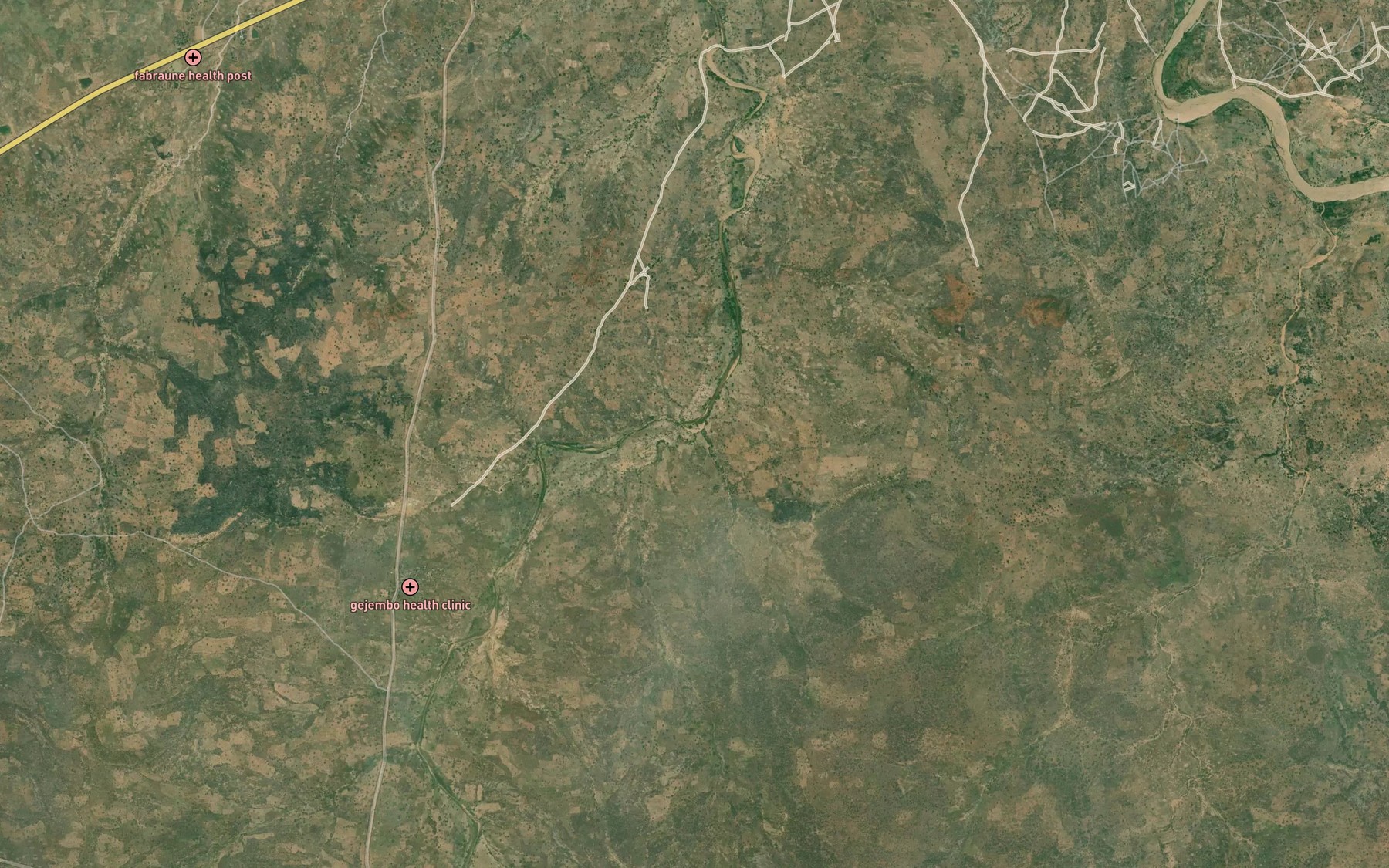 Satellite map of the River Waragiri