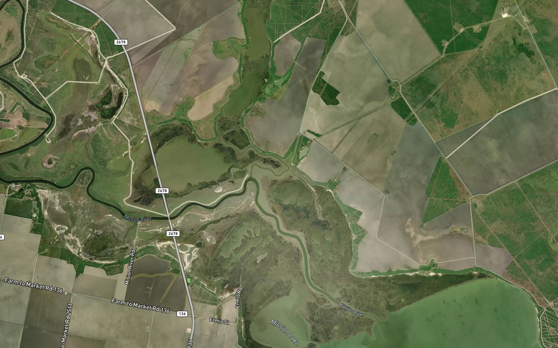 Satellite map of the Hynes Springs