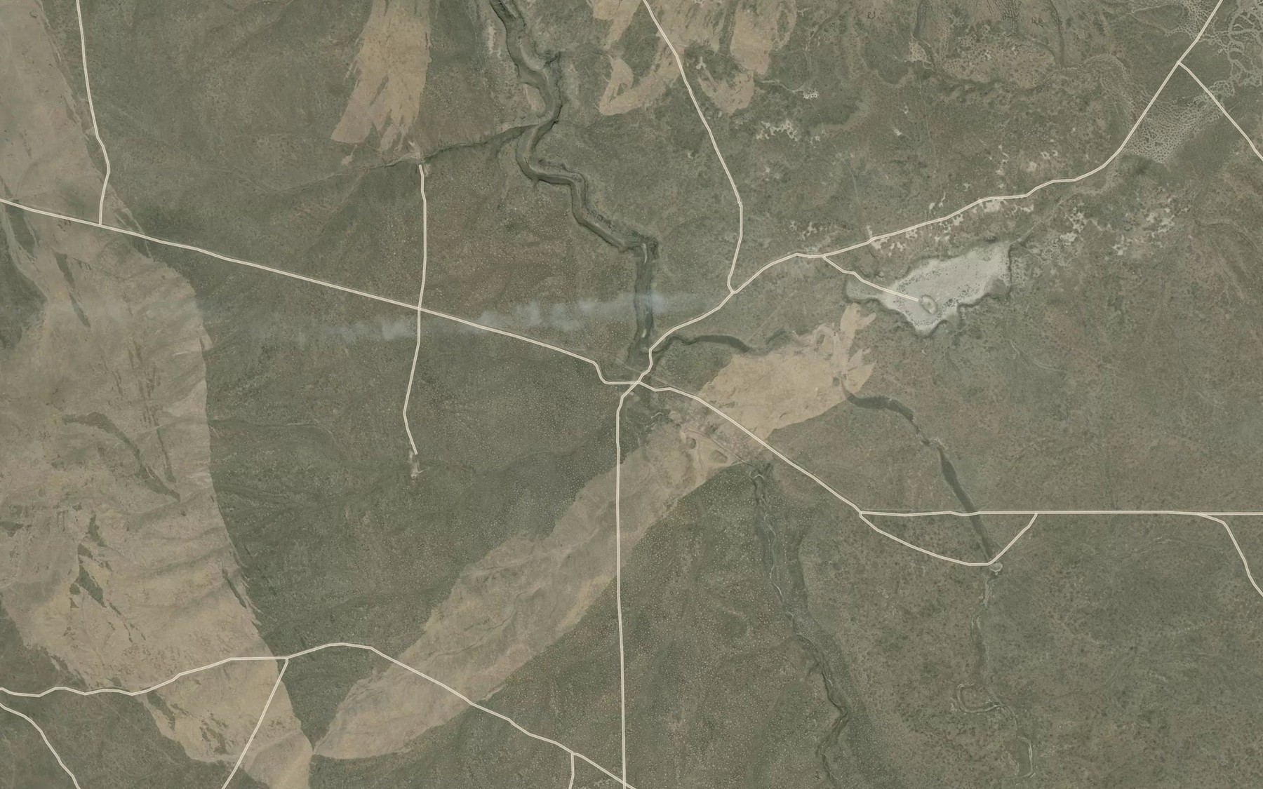Satellite map of the Pack Rat Reservoir