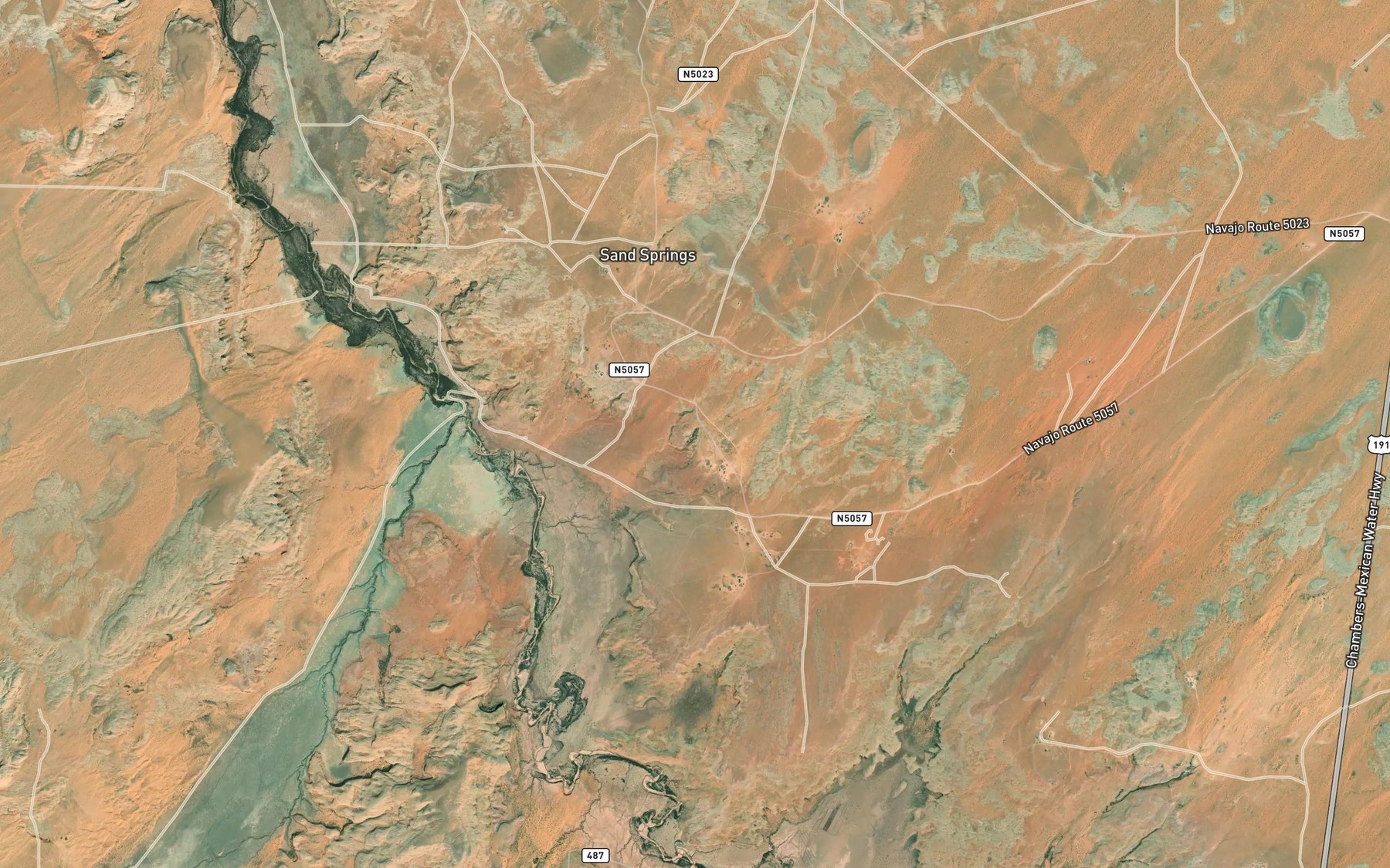 Satellite map of the Hummingbird Spring