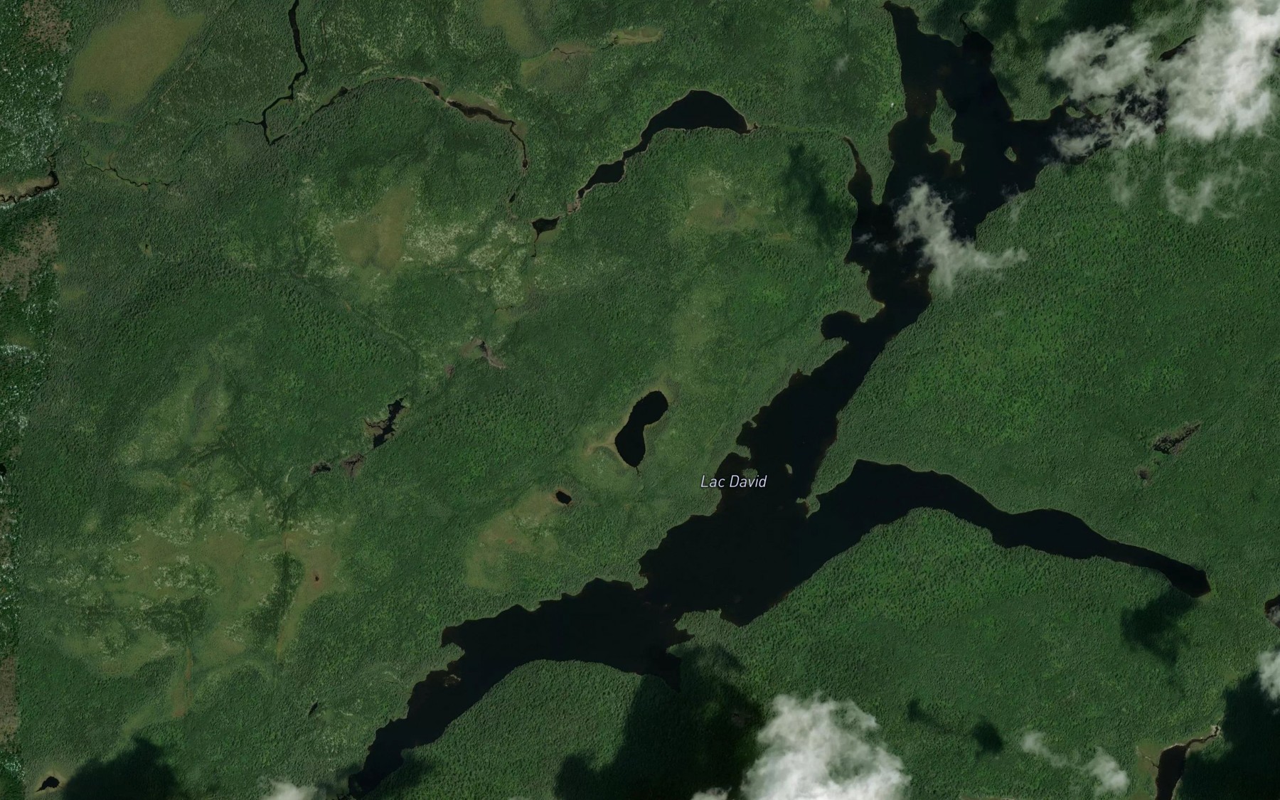 Satellite map of the Lac David