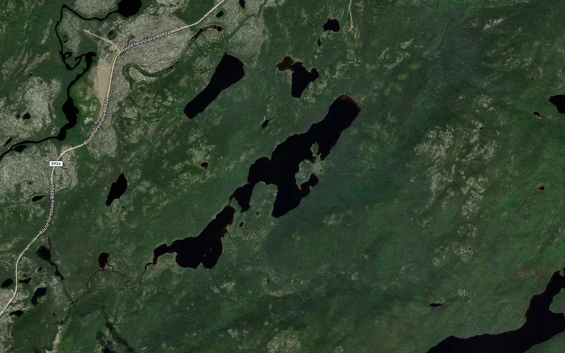 Satellite map of the Lac de la Dormance