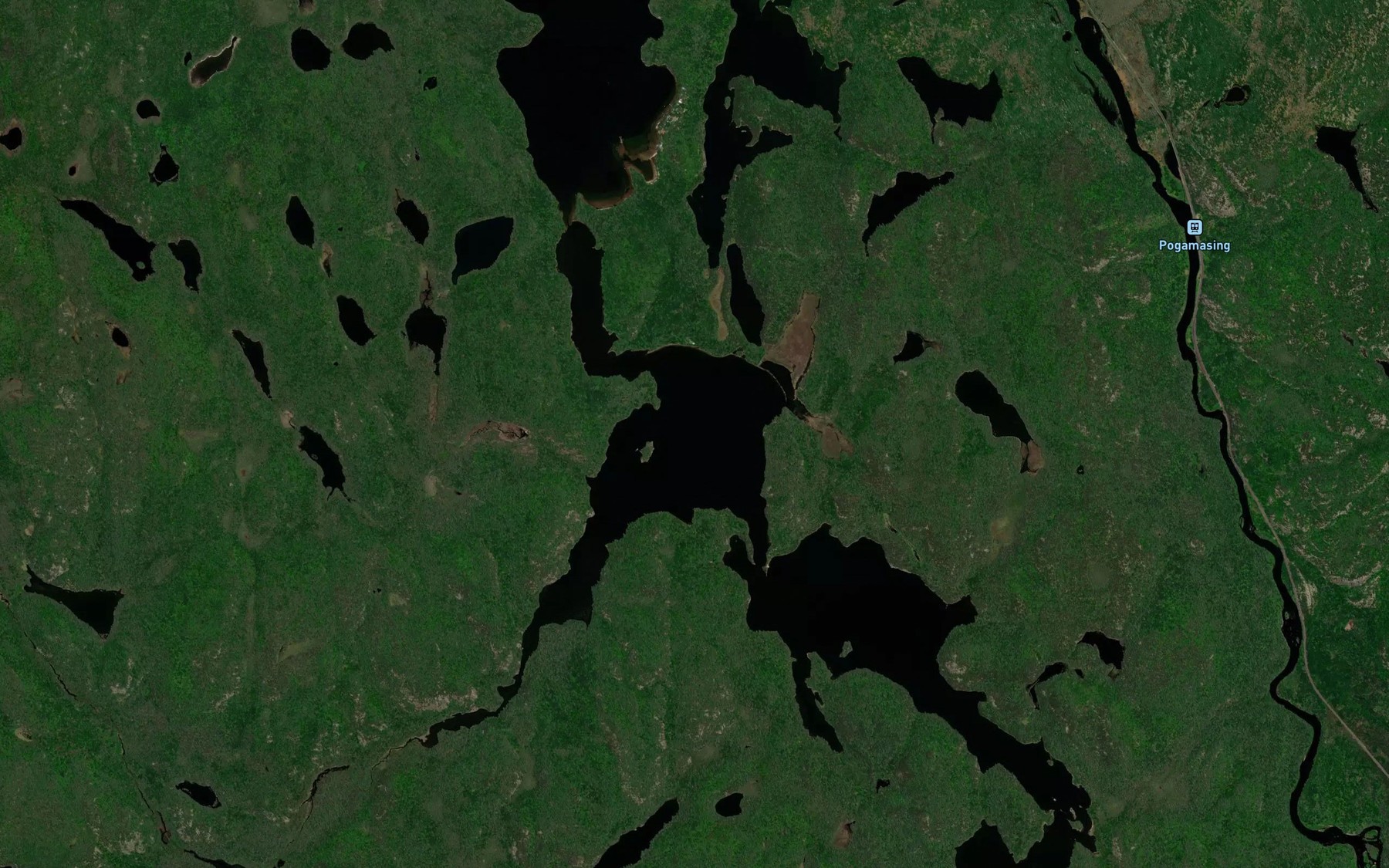 Satellite map of the Rubenstein's Bay