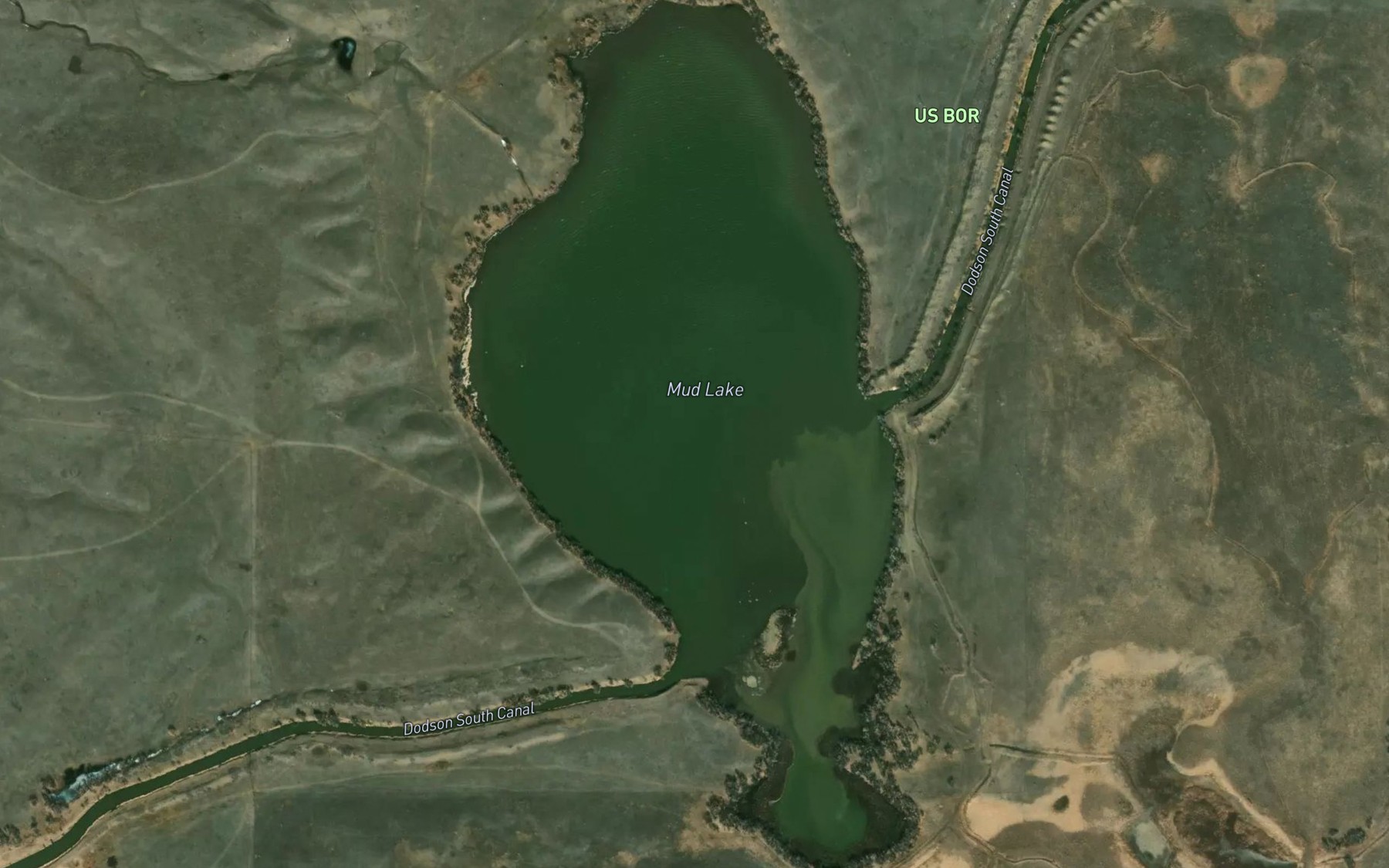 Satellite map of the Mud Lake
