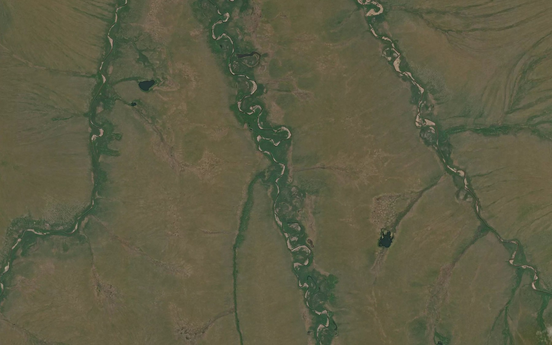 Satellite map of the Mukluk Creek