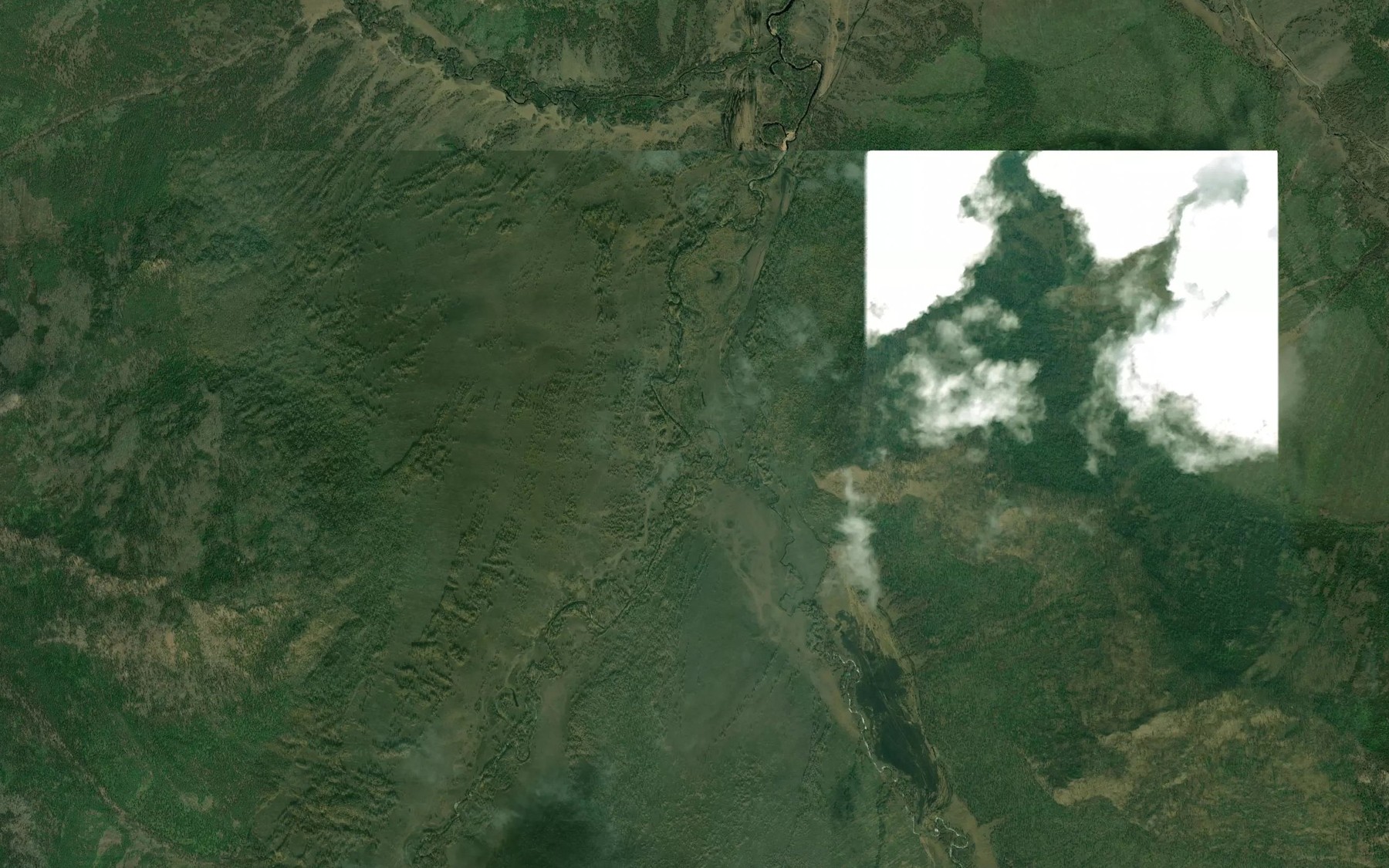 Satellite map of the Malaya Kevekte