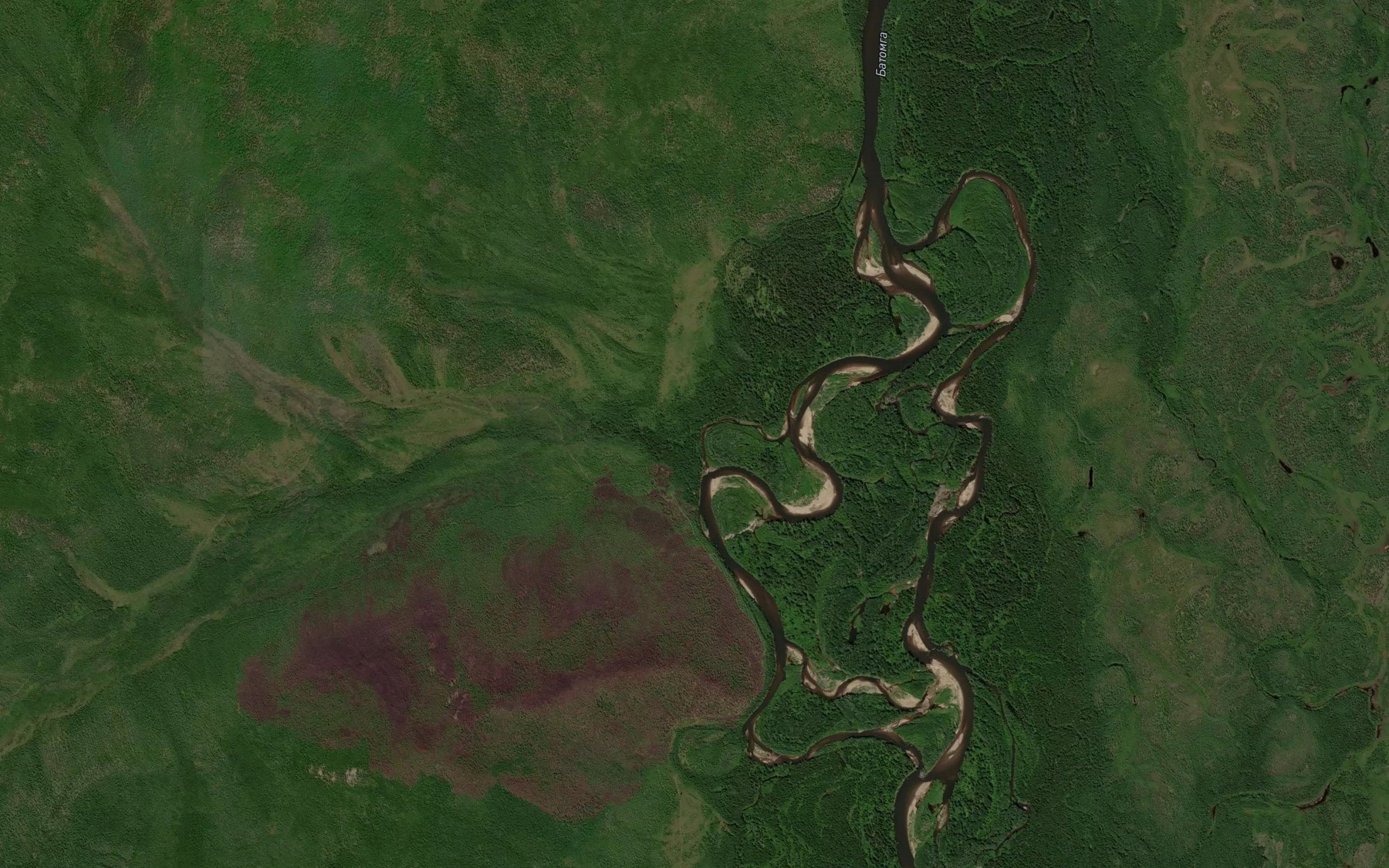 Satellite map of the Amutkan