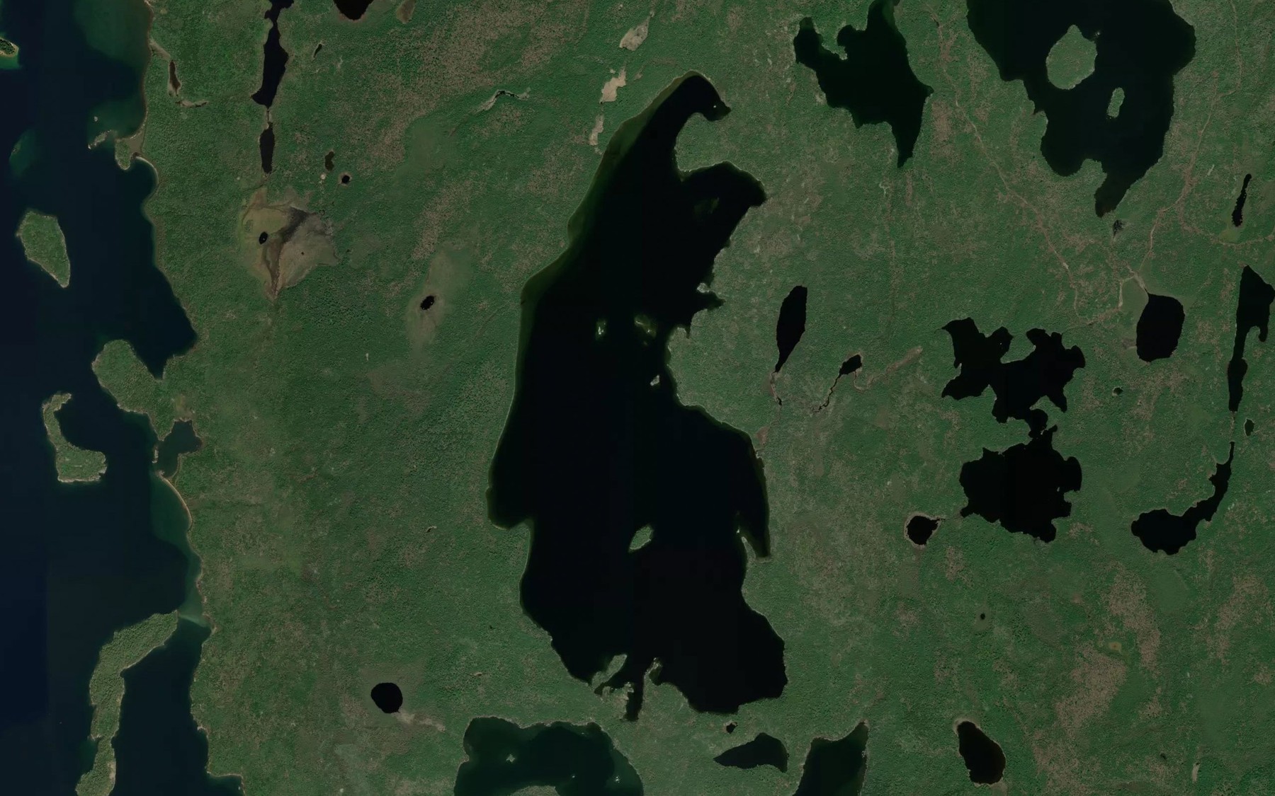 Satellite map of the Emery Lake