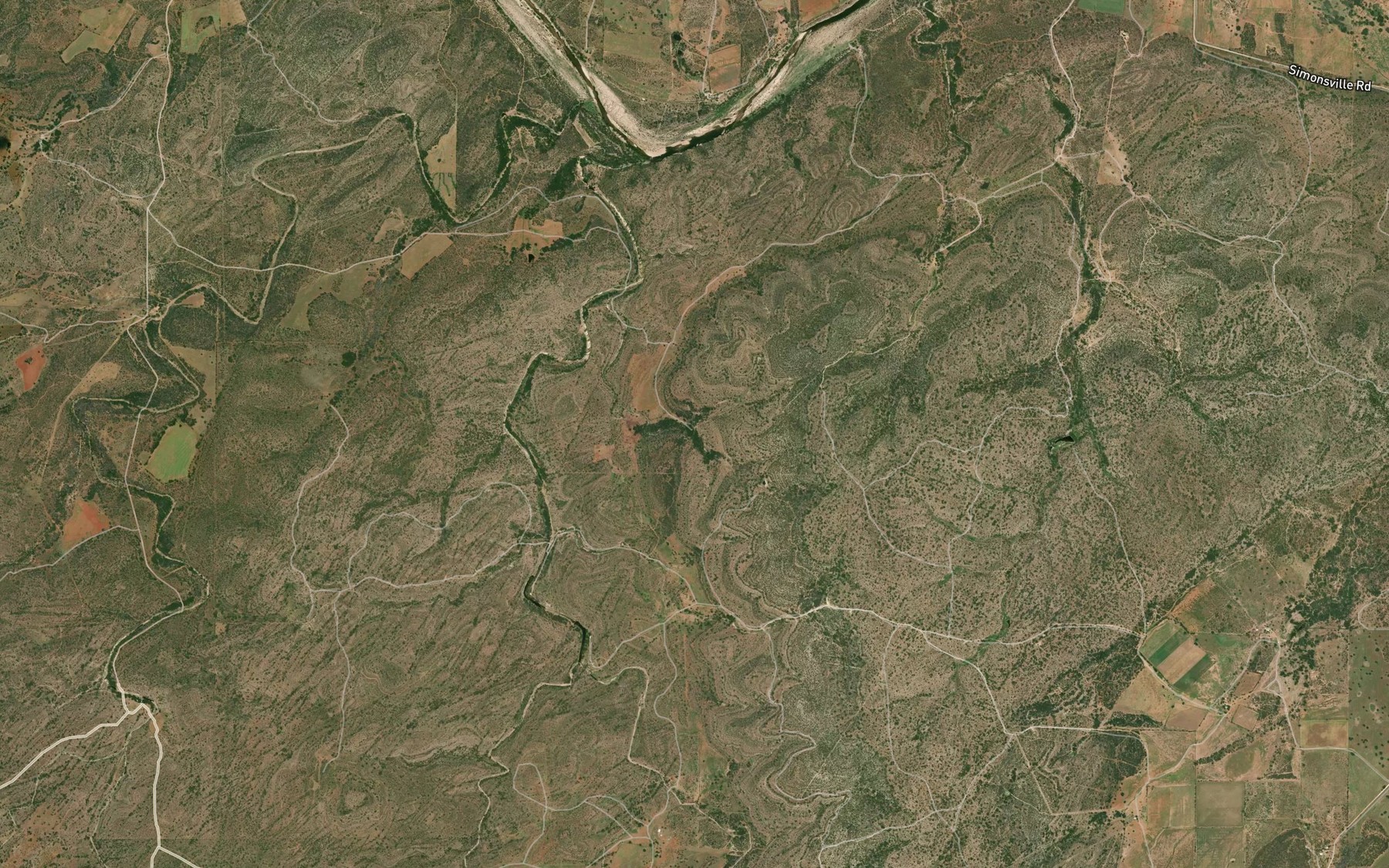Satellite map of the Quella Bottom Spring