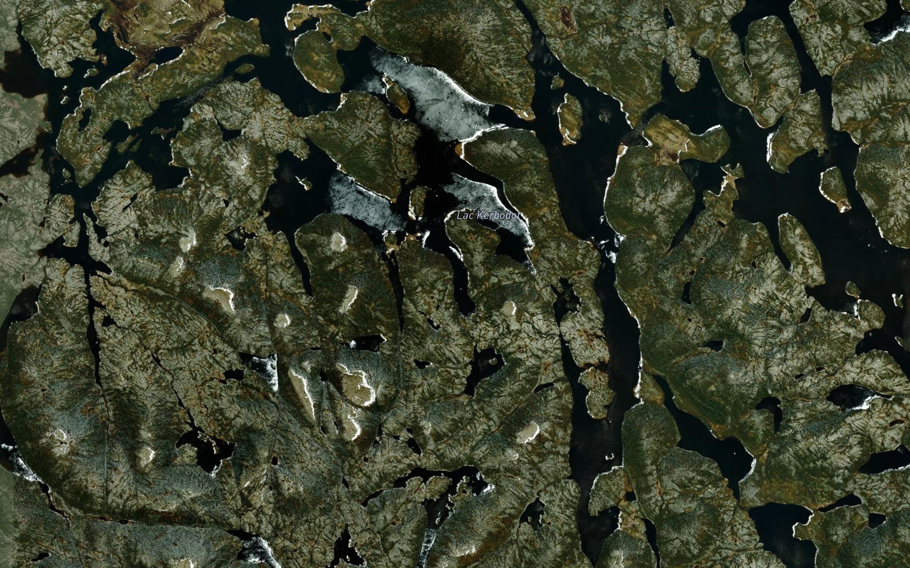 Satellite map of the Lac Kerbodot